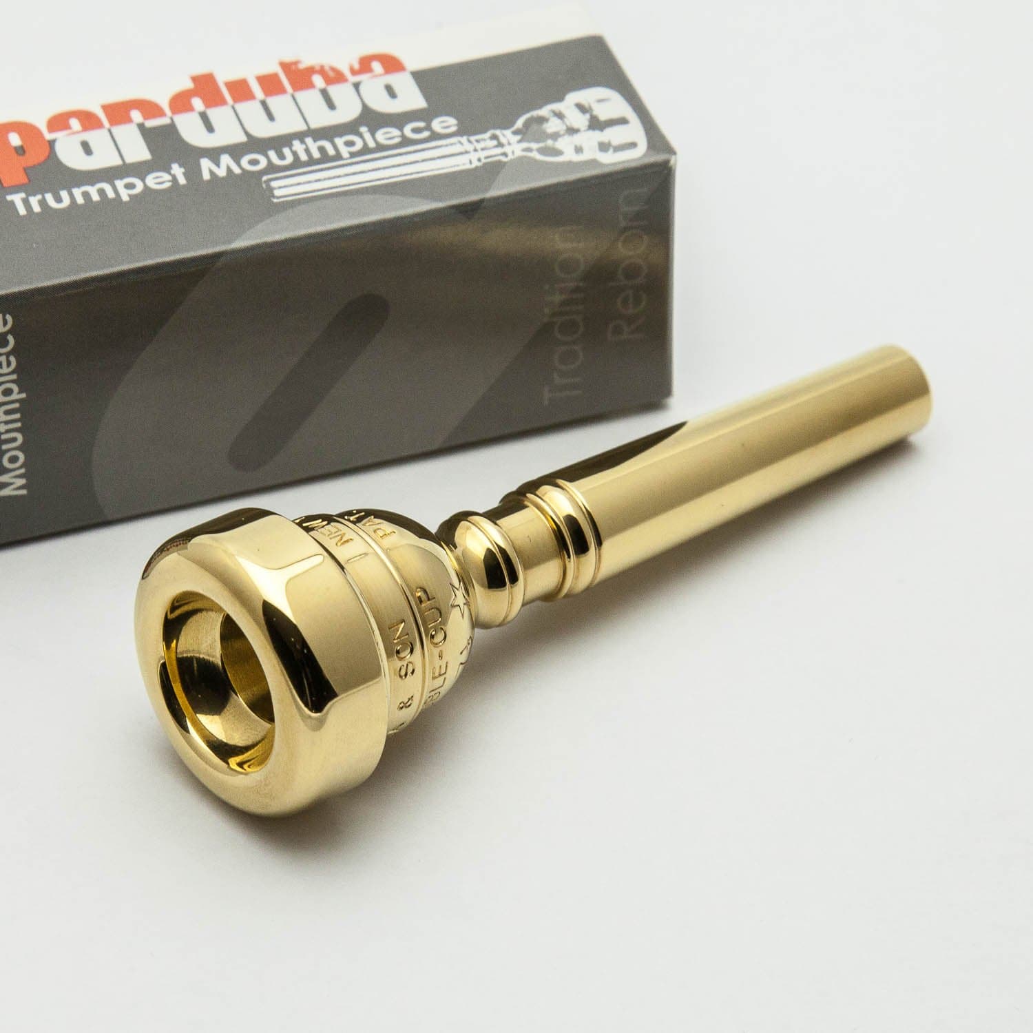 Parduba 24K Gold Double Cup Trumpet Mouthpiece, 5.5 Harry James
