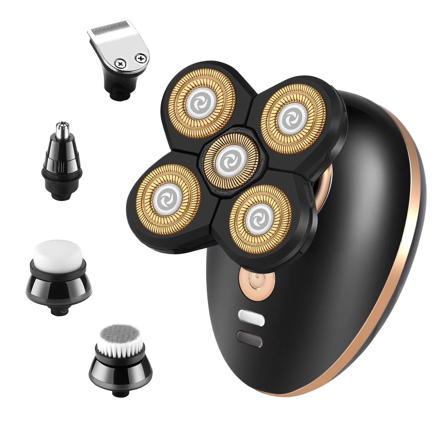 Electric Razor for Men 5 in 1 Rechargeable Electric Shaver Beard Trimmer Nose Hair Trimmer Bald Head Shaver Grooming Kit Waterproof Cordless