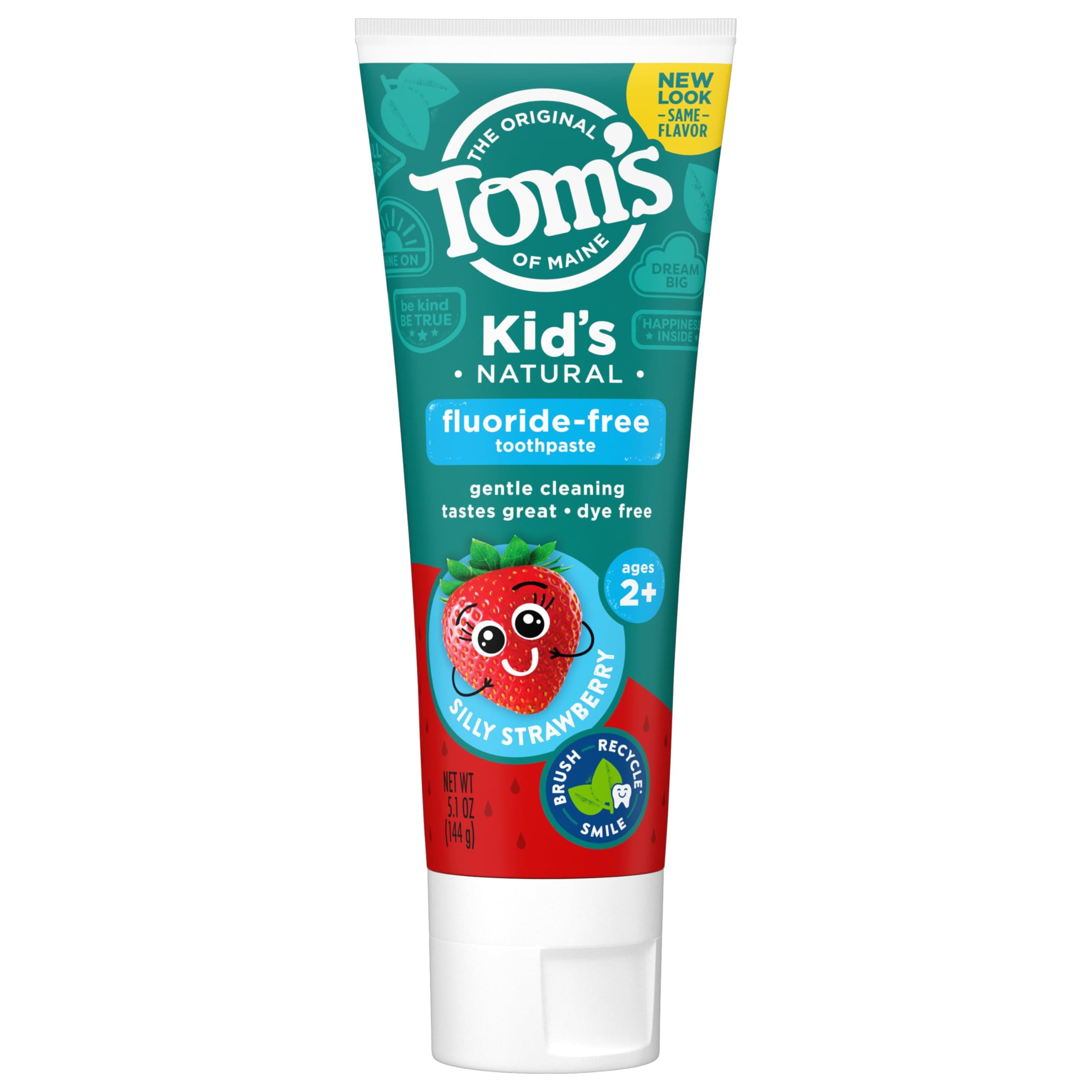 Natural Children's Toothpaste, Fluoride-Free, Silly Strawberry, 5.1 oz (144 g)