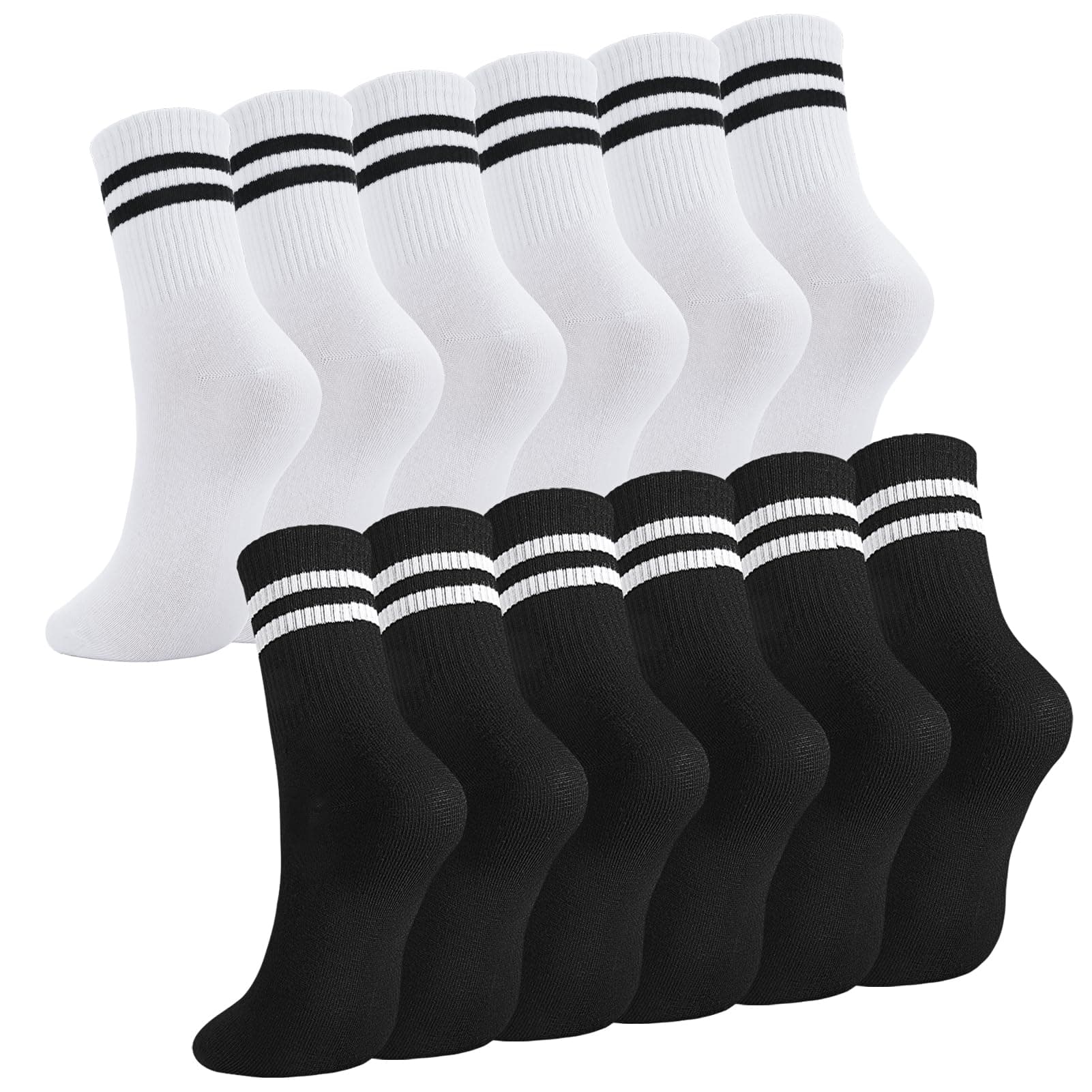 6 Pairs Ladies Socks Sports Gym Leisure Crop Socks, Breathable Women Ankle Cotton Liners Sock Multipack for Women Girls