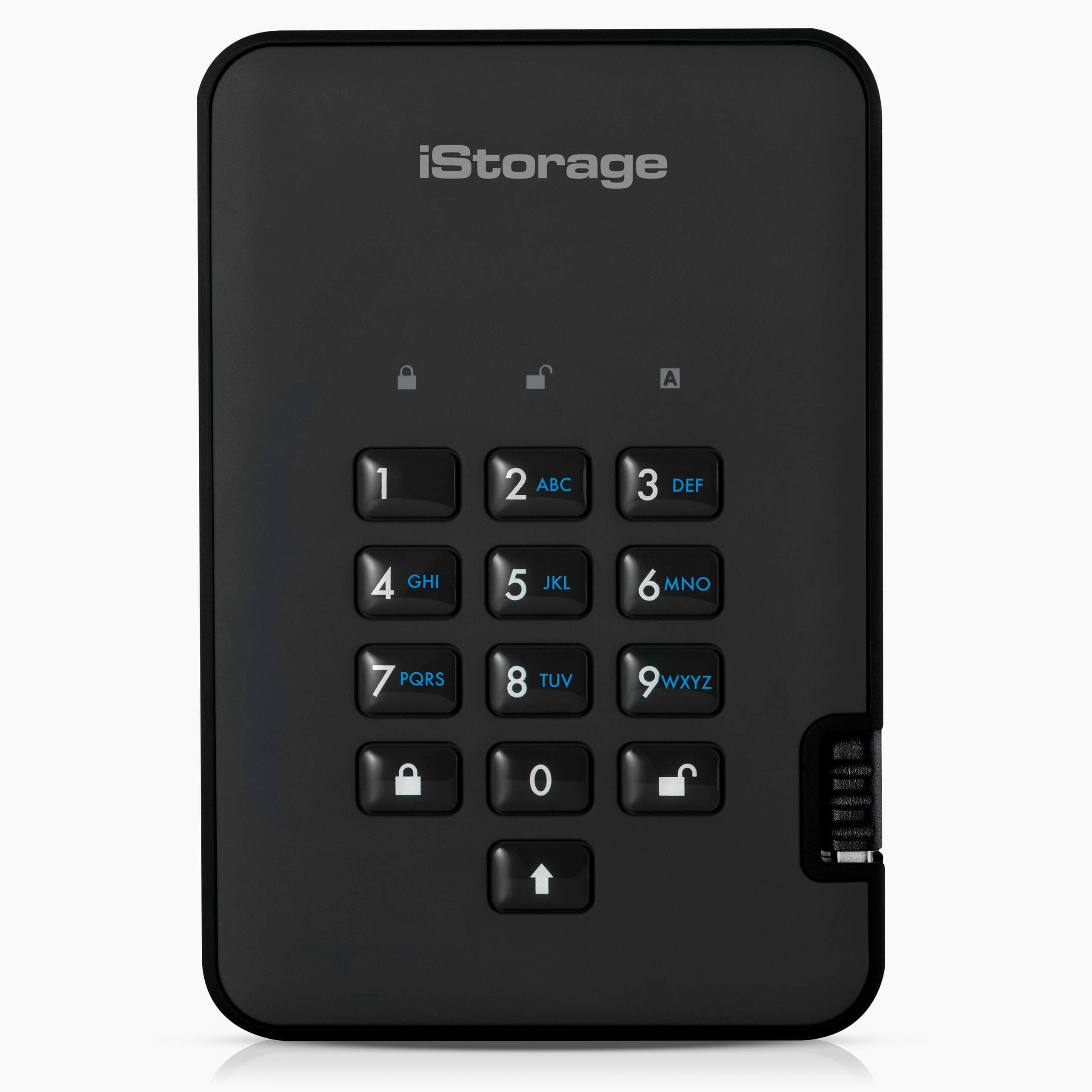 iStorage diskAshur2 SSD 2TB Black - Secure portable solid state drive - Password protected - Dust & water resistant - Hardware Encryption