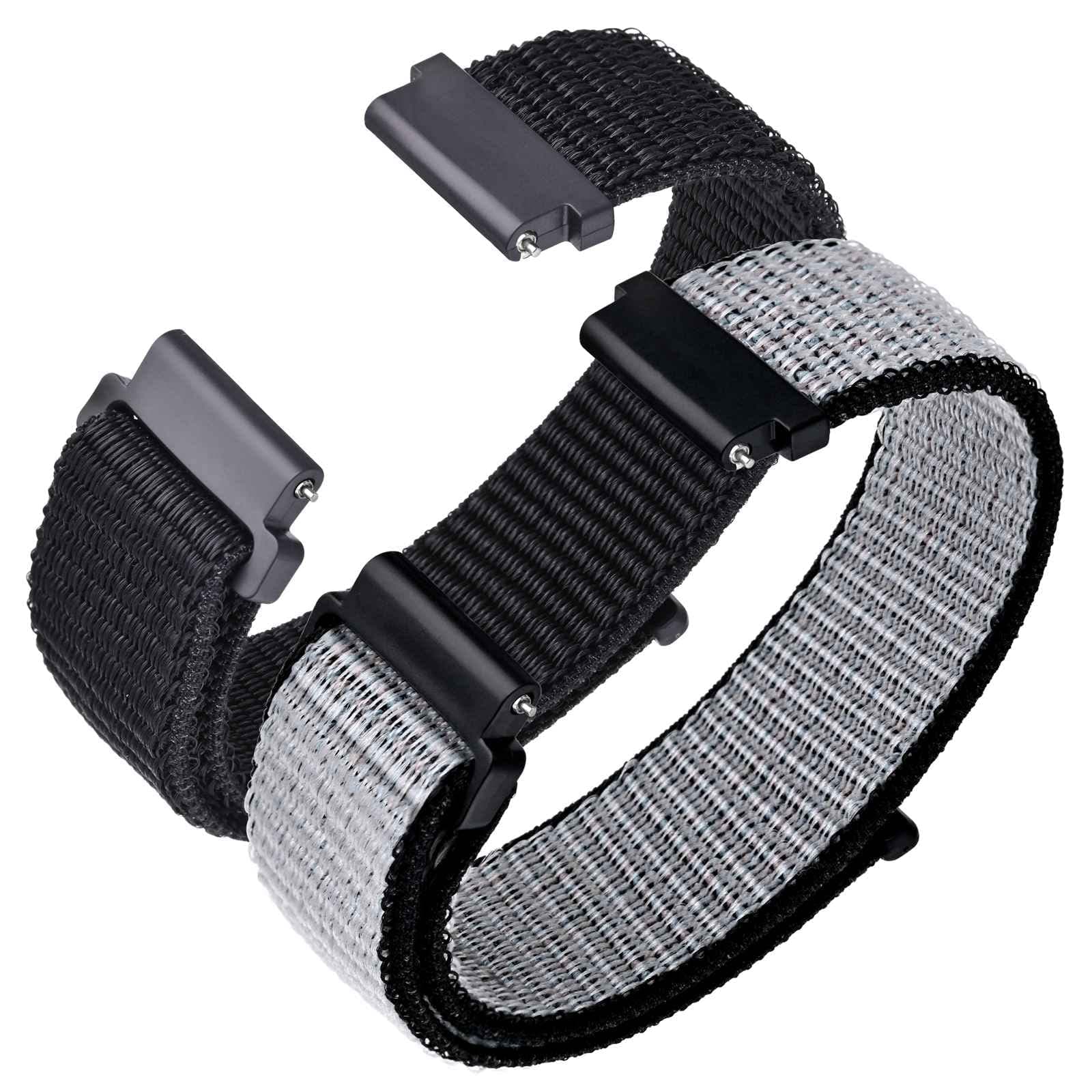 Nylon Sport Watch Straps, 2 Packs Quick Release Adjustable Replacement Band 16mm 18mm 19mm 20mm 21mm 22mm 24mm