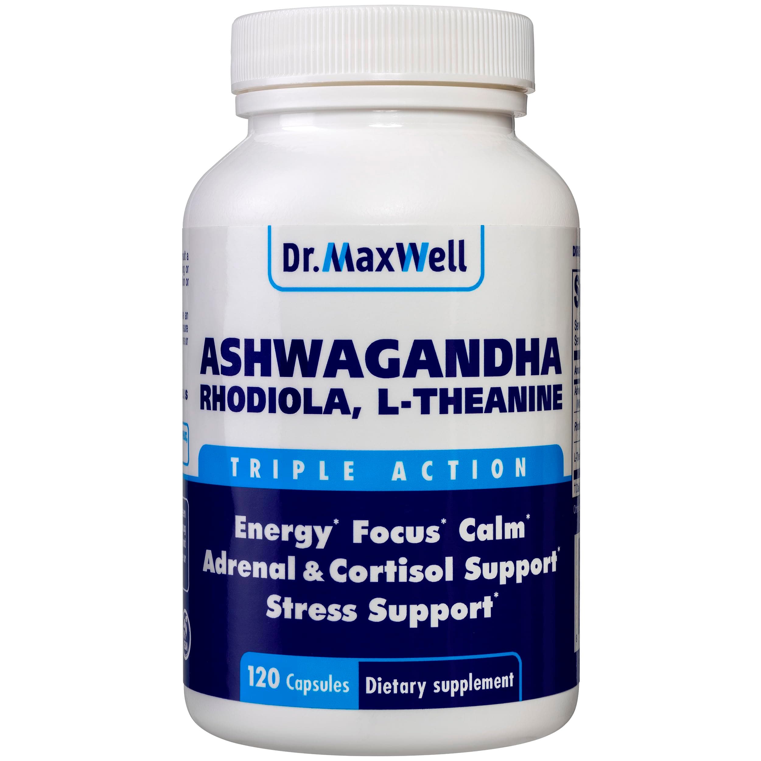 Cortisol Manager Supplement, Supports Relaxation, Mood & Sleep in Times of Occasional Stress, Ashwagandha Rhodiola Adaptogens, Helps Maintain Normal Cortisol Levels, 120 Capsules