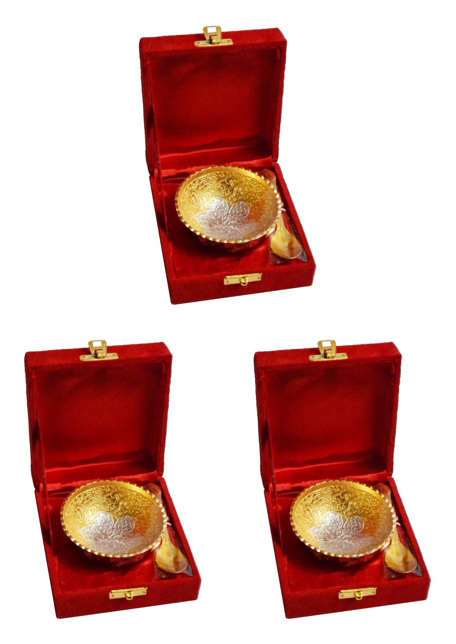 Interlife Gift Studio skinterlife33 Handmade Metal Dessert Bowls (Silver) -6 Piece