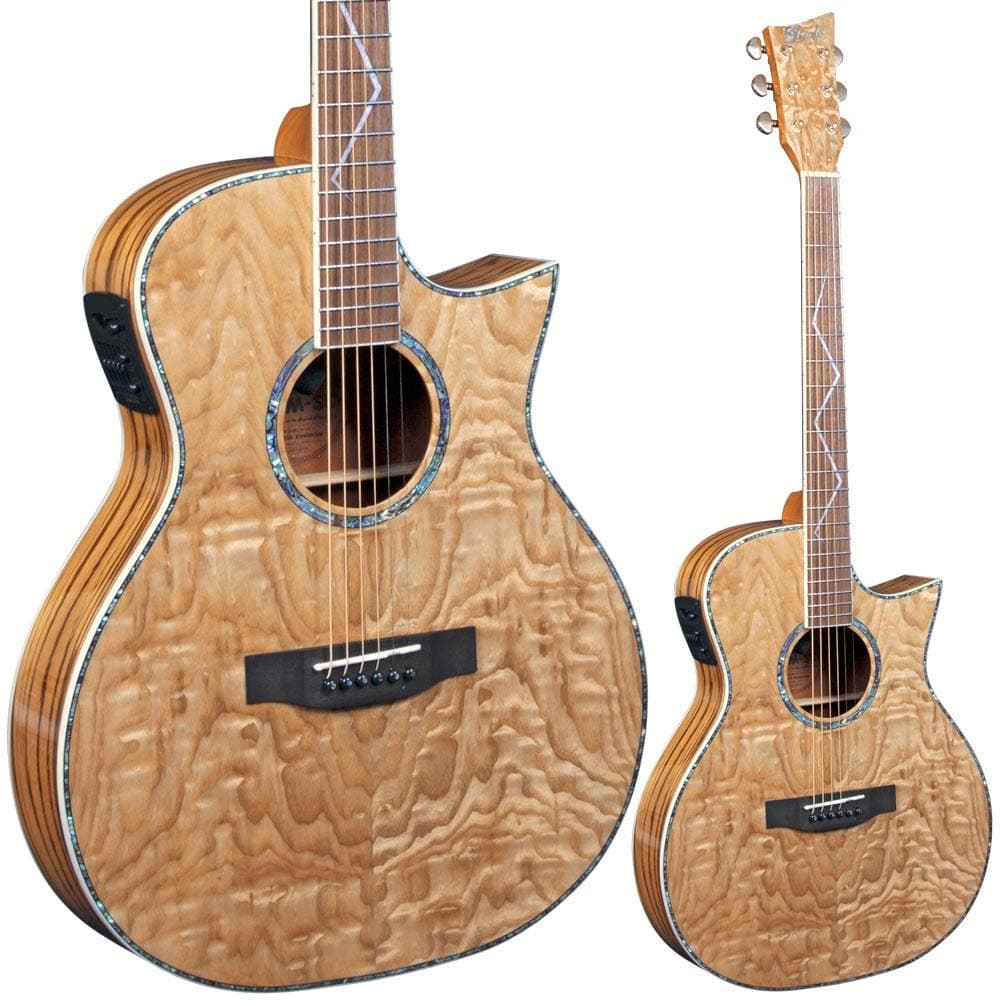 Lindo Slim ORG-SL SE Electro Acoustic Guitar with Preamp LCD Tuner & Padded Case