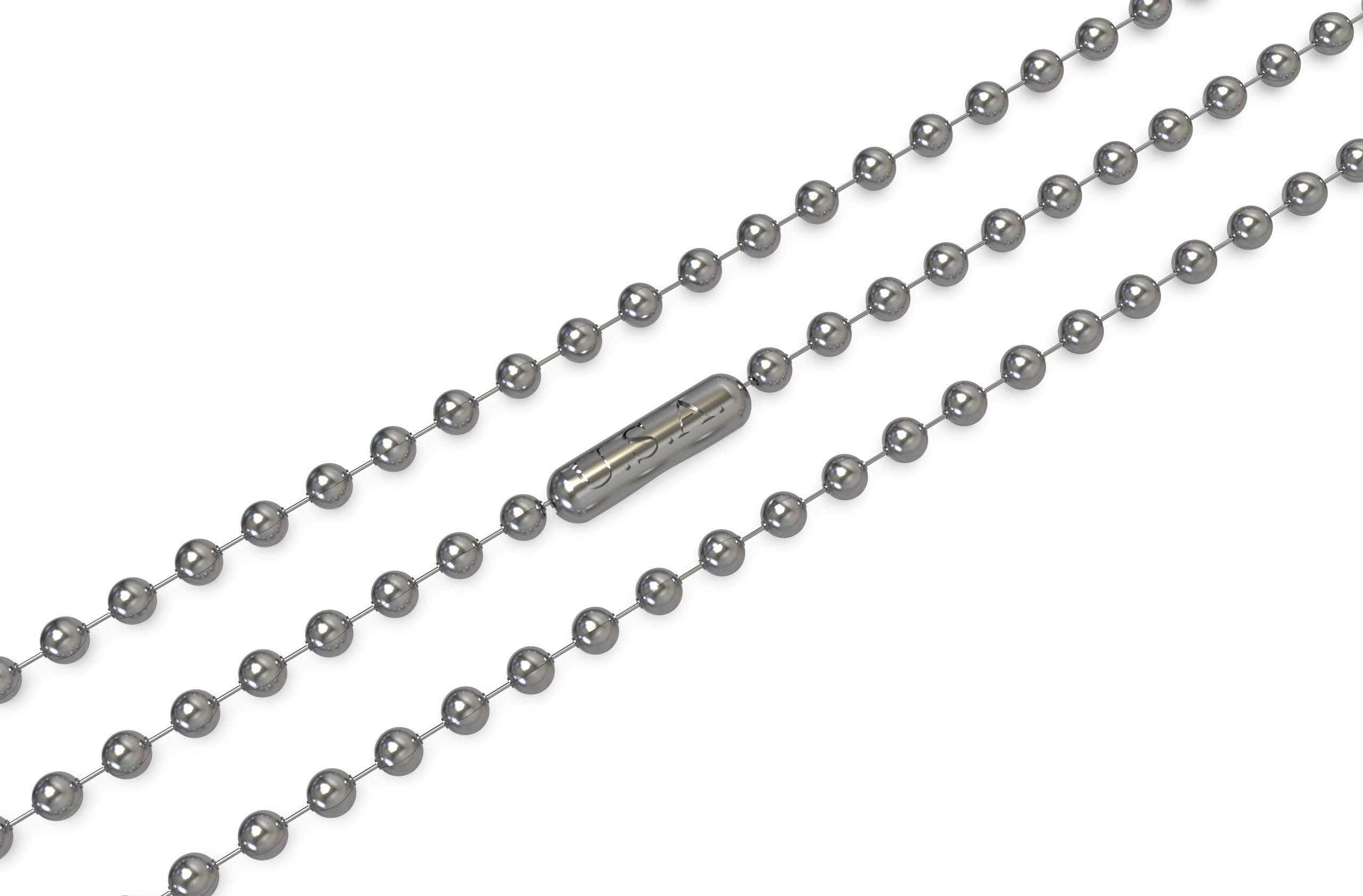 Stainless Steel Ball Chain Necklace - 3.2mm, 36"