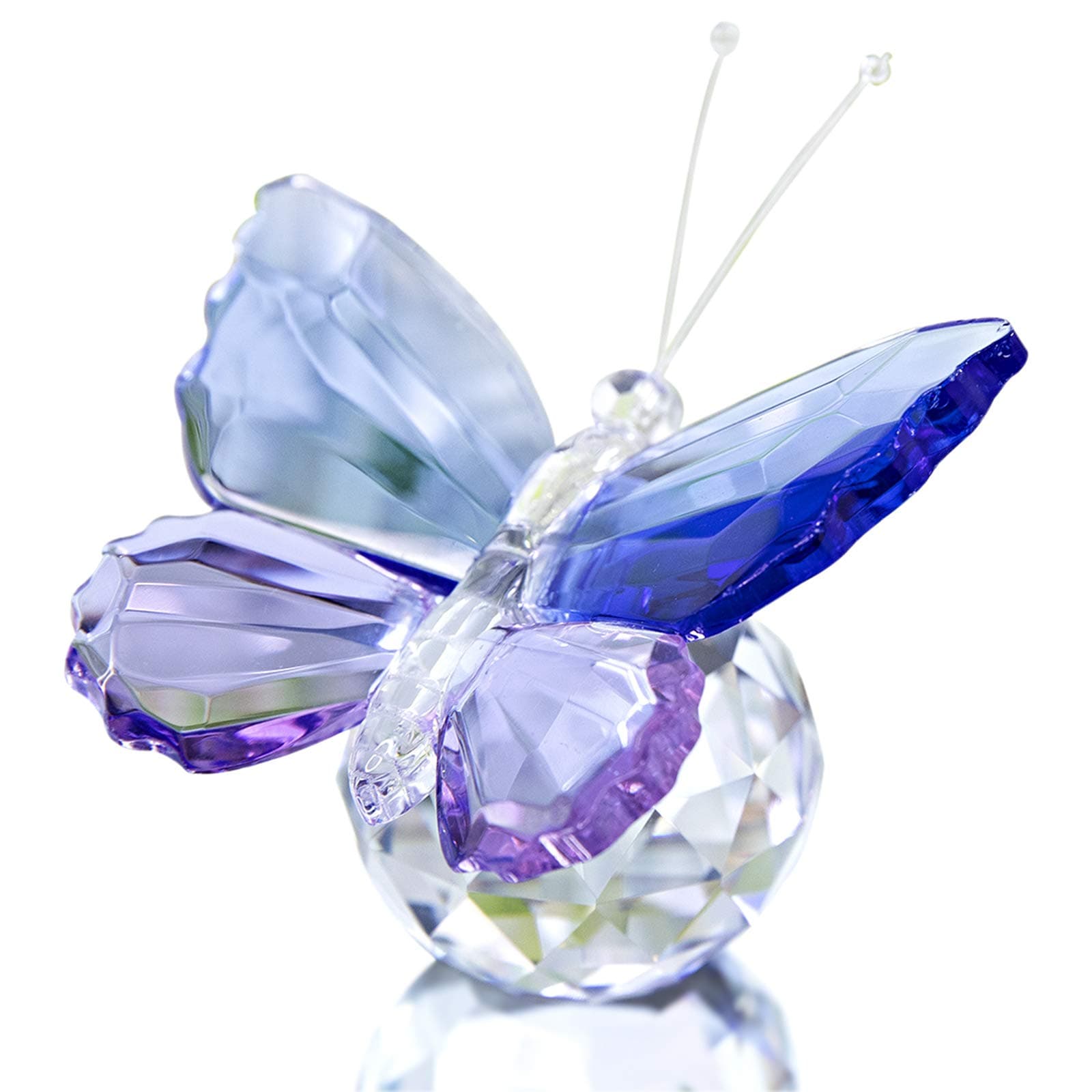 H&D Hyaline&Dora HYALINE & DORA Crystal Cut Butterfly Animal Ornament Decoration for Office Table Home Bedroom