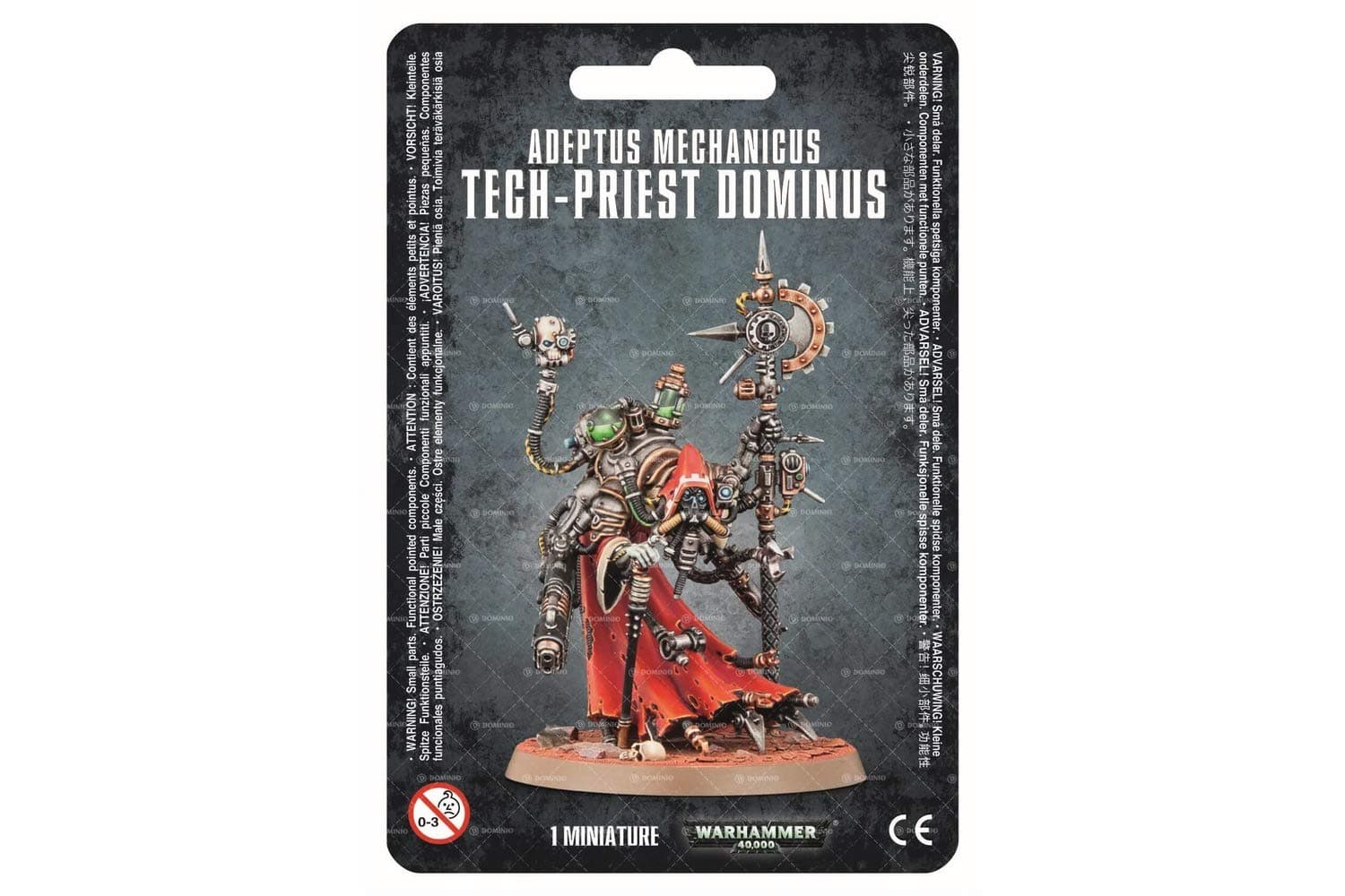 99070116001" Warhammer 40,000" Adeptus Mechanicus Tech-Priest Dominus Action Figure, Black
