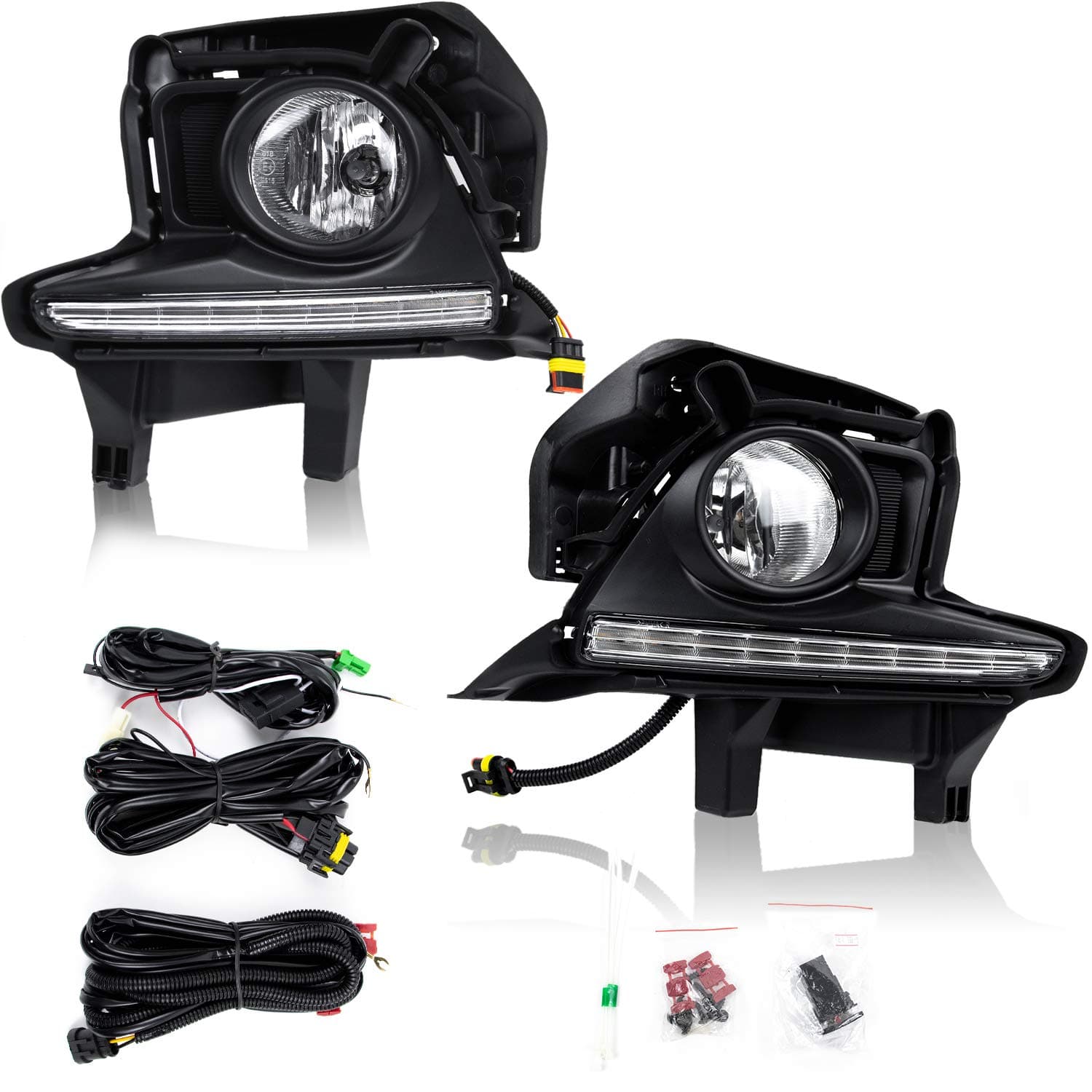 Remarkable Power 2013-2016 Highlander LED Fog Light Bumper Lamp Kit FL7016