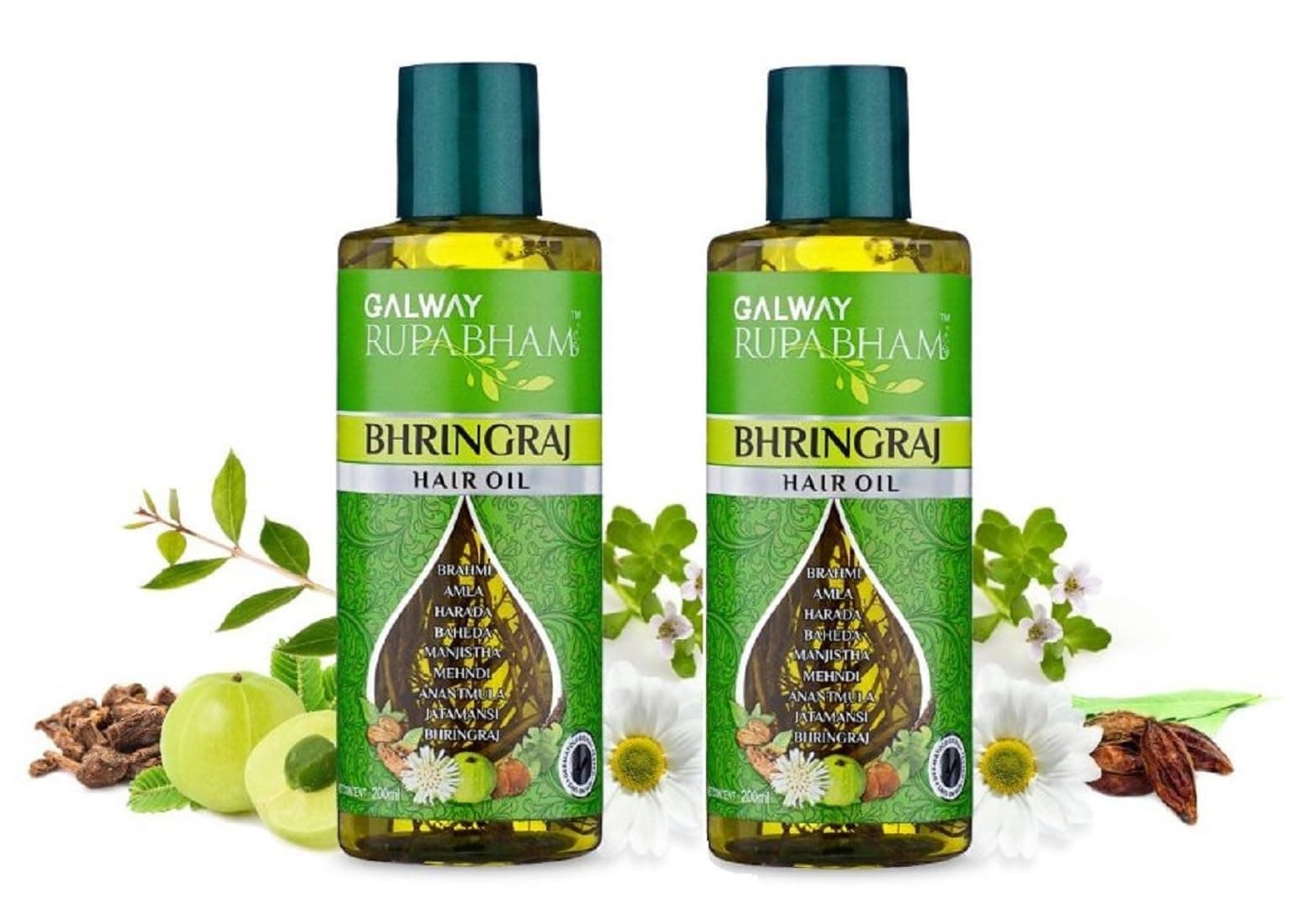 Bhringraj Hair Oil, 200ml (PACK OF 2)