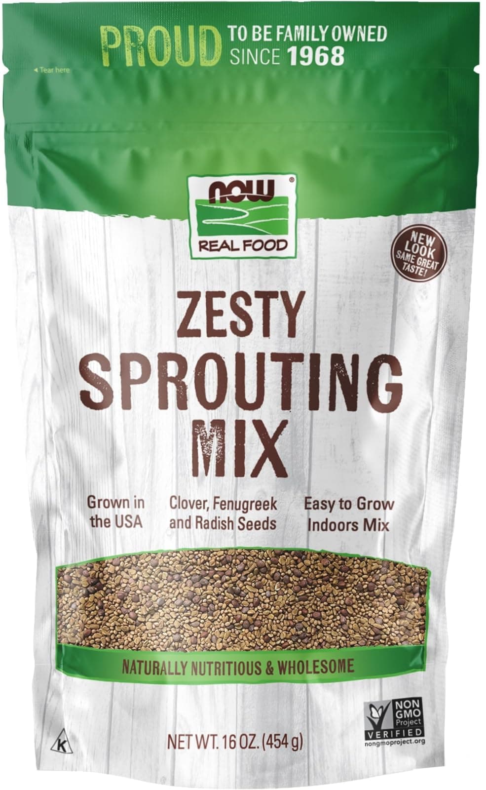 Zesty Sprouting Mix, Clover, Fenugreek and Radish Seeds, Unique and Tasty Sprouting Mix, 16-Ounce (Packaging May Vary)