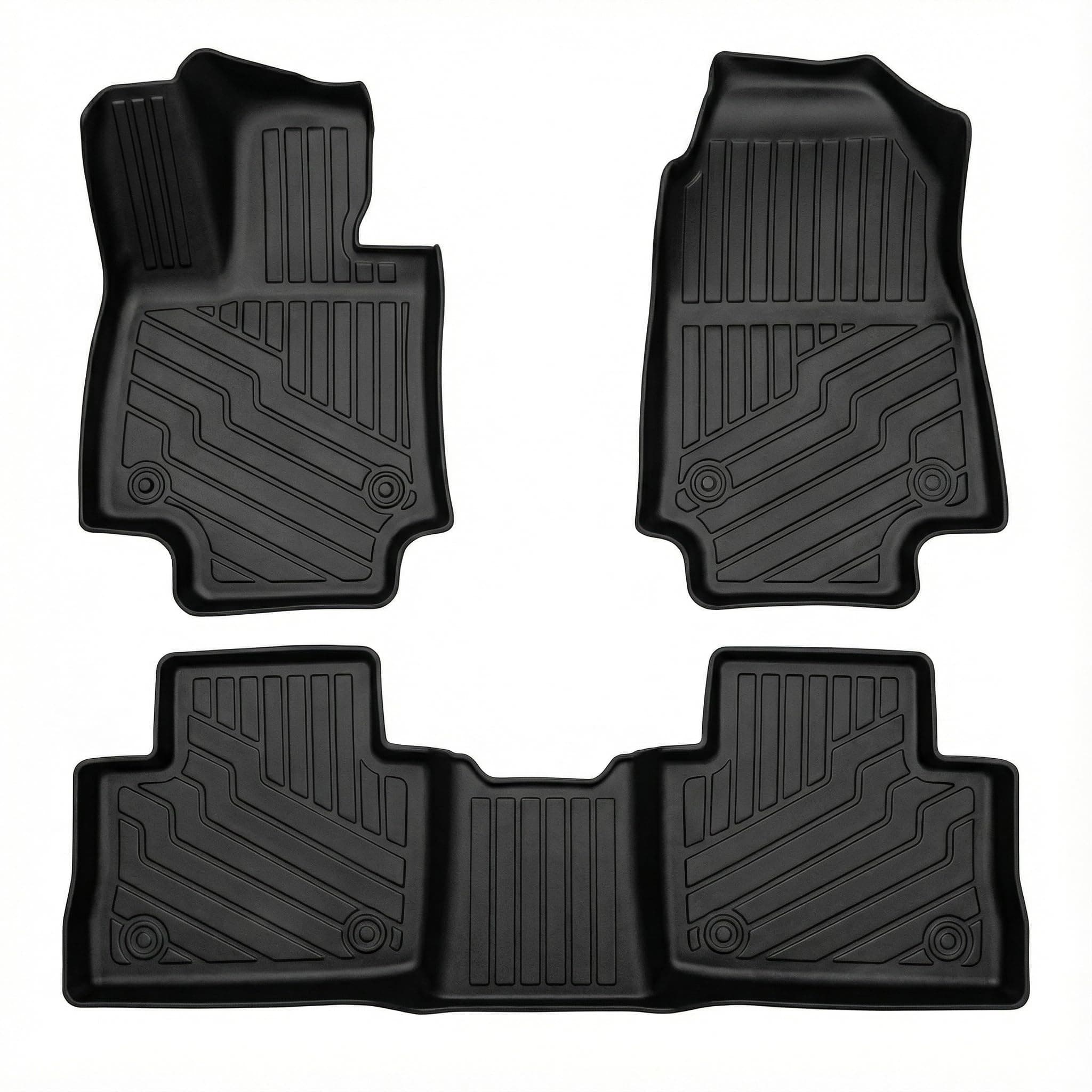 RAV4 Floor Mats Compatible with 2025 2024 2023 2022 2021 2020 2019 Toyota RAV-4,All Weather Protection Waterproof Durable Anti-Slip Odorless Custom-fit TPE Floor Liner Front and Rear Row Set