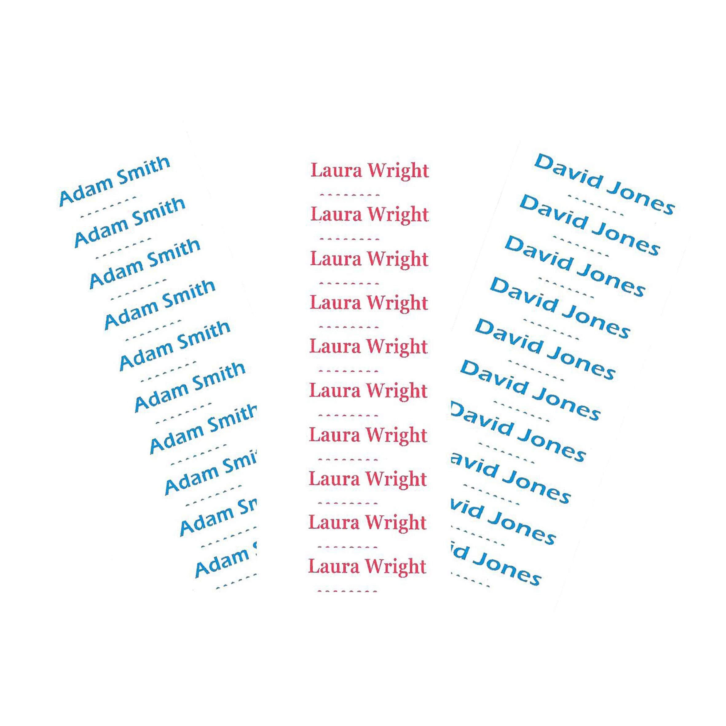 50 Printed iron-on School Name Tapes Name Tags Labels for uniform, back to school