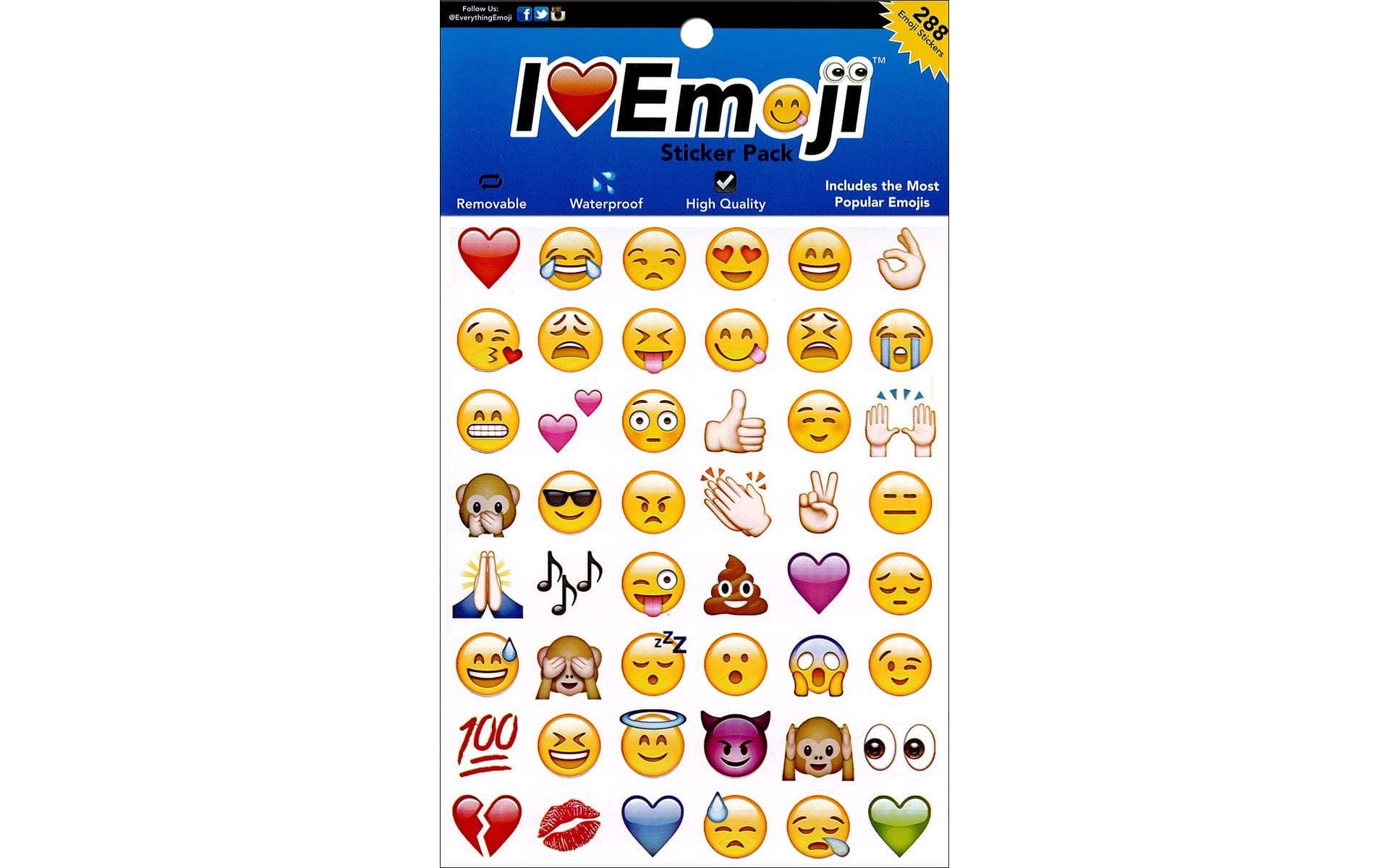 Everything Emoji Stickers-- Decorative as Seen on Iphone Emoji Stickers-- Assortment Sticker Sheets