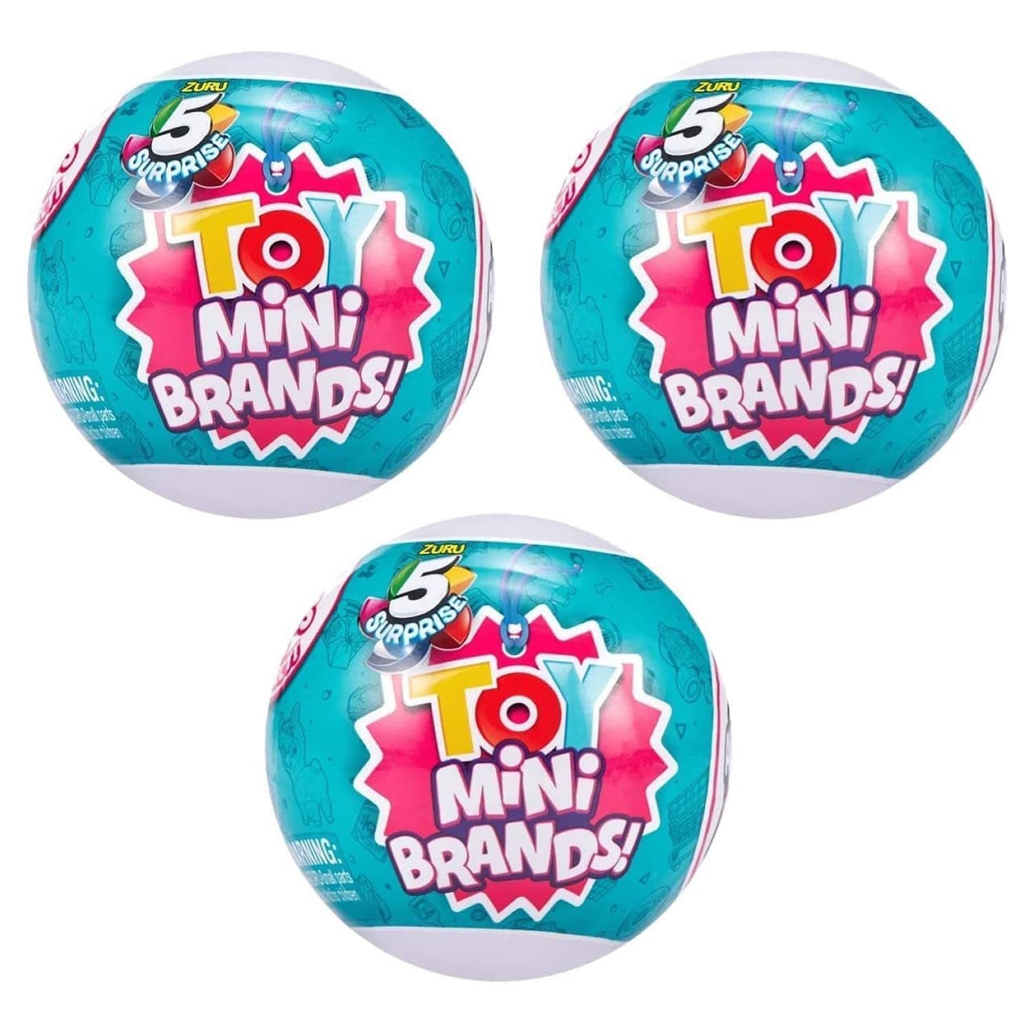 5 Surpise Toys Mystery Capsule Real Miniature Brands Collectible Toy (3 Pack) - Series 3