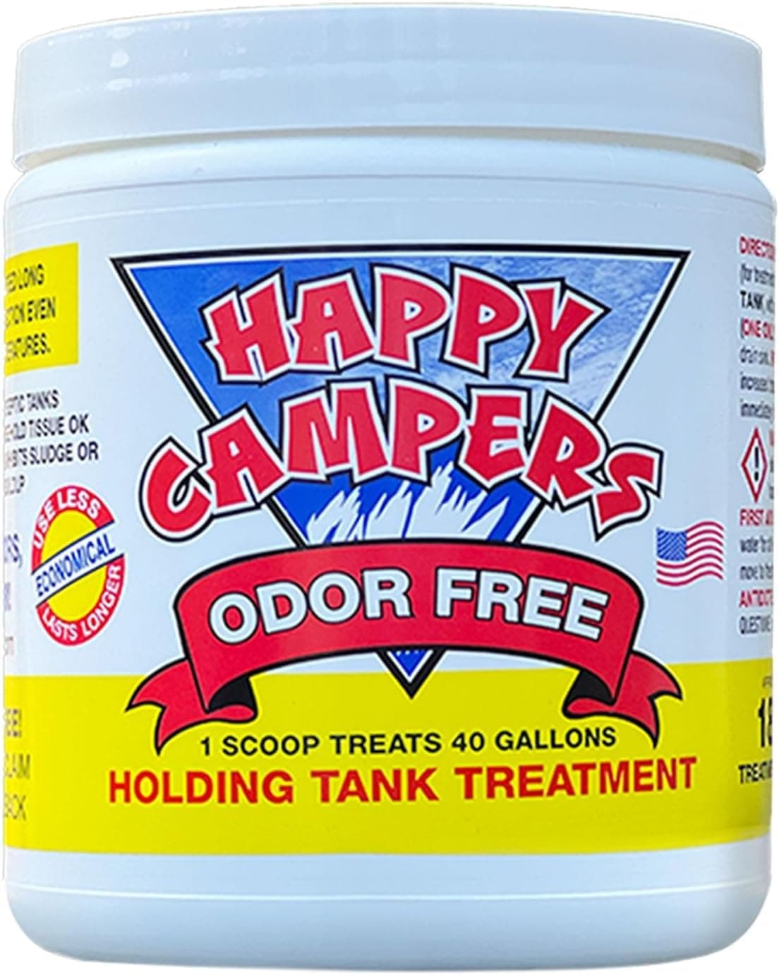 Happy Campers RV Toilet Treatment - Powerful Odor Control, Long-Lasting RV Tank Treatment - Prevents Clogs, Buildup, Sensor Failure - Keeps Holding Tank Clean & Healthy, Odor Free (18 Treatments)
