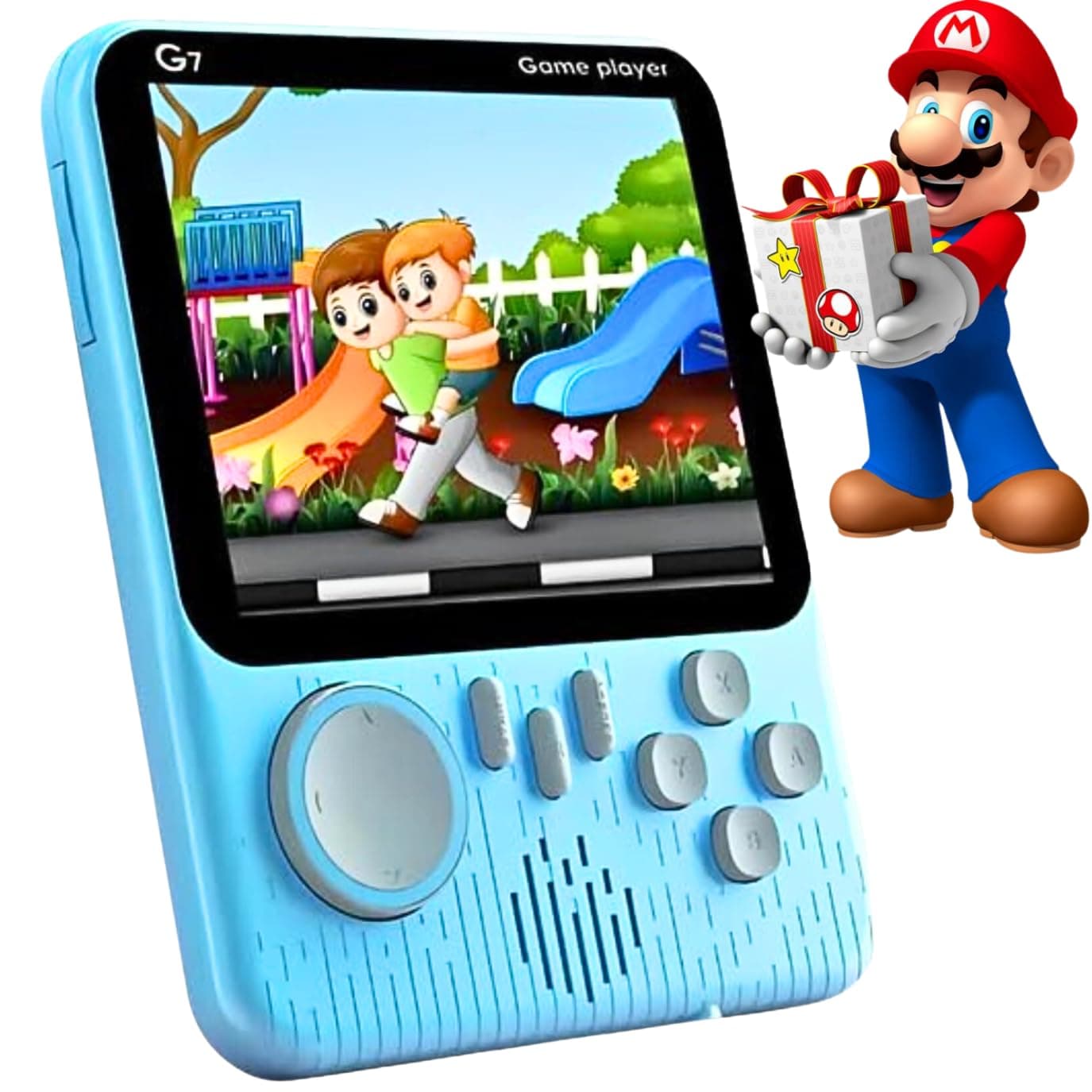 Drumstone(December 10 Years Warranty) Mini G7 Retro Handheld Game Console | 666 Classic Gameslcd Display | Portabledevice With TV Output-Kids Special Card Not Included, Multicolour