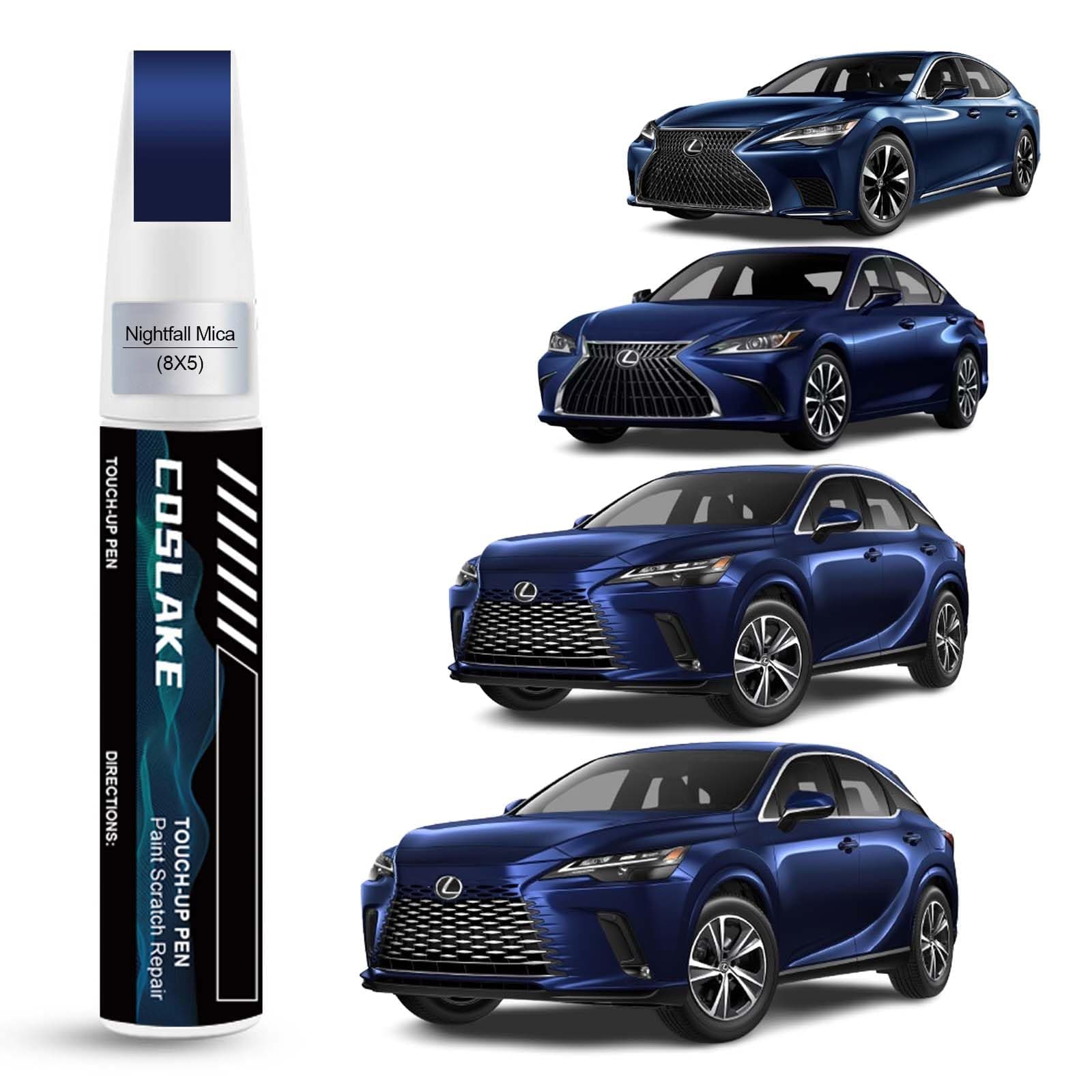 Car Touch Up Paint(Nightfall Mica(8X5)) for Lexus, Car Paint Scratch Repair Kit, Quick & Easy Solution to Repair, 2 in 1 Scratch Remover Pen with Color-Matched