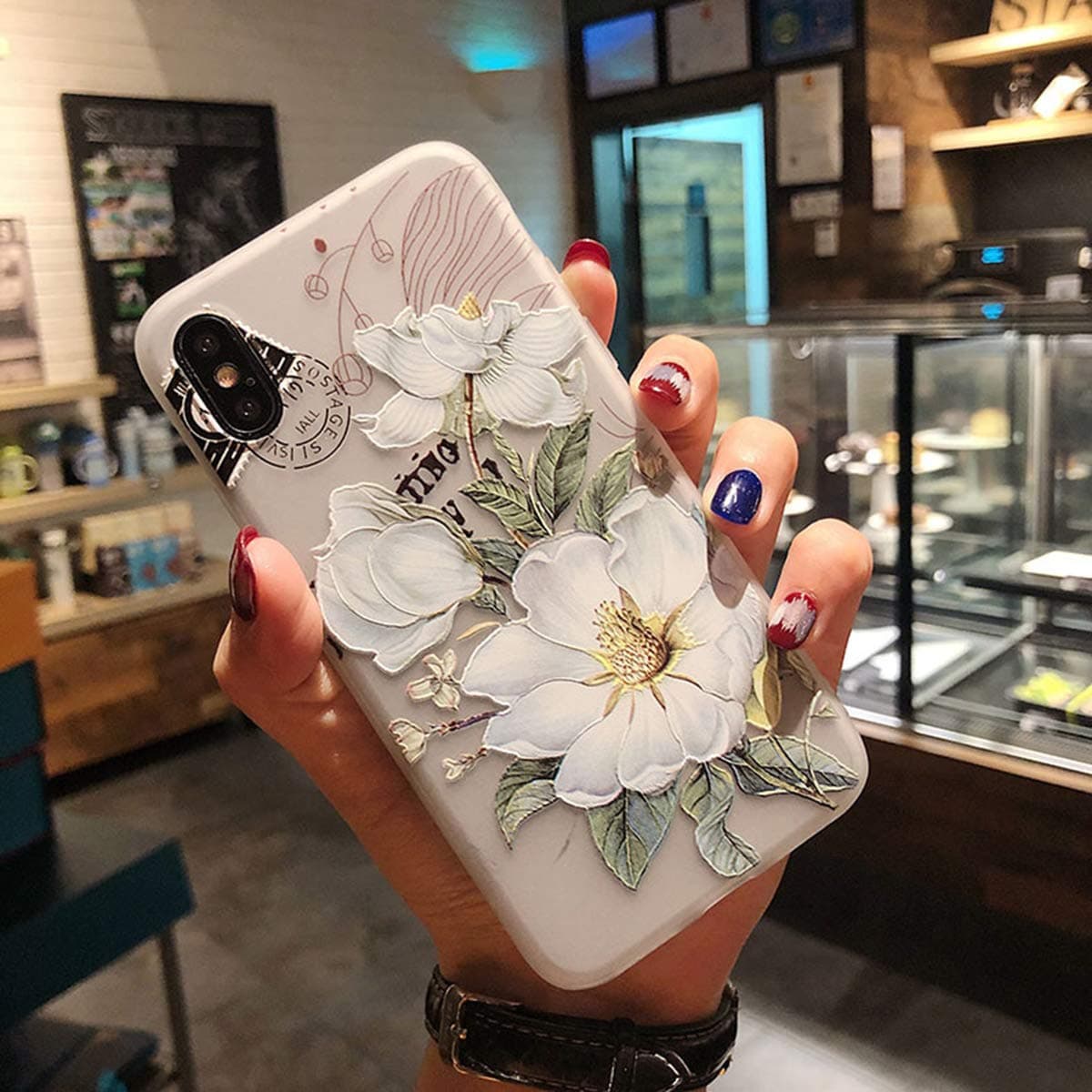 Compatible with iPhone Xs MAX Case for Girls, Floral Flower Cute Case Ultra-Thin Slim Soft TPU Silicone Cover Phone case for iPhone Xs MAX(Flower Q)