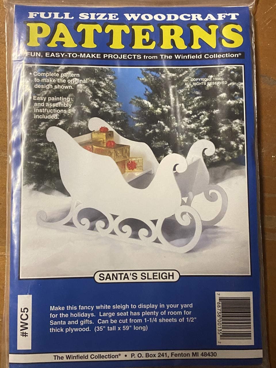 The Winfield Collection Santa's Sleigh Woodworking Project Plan