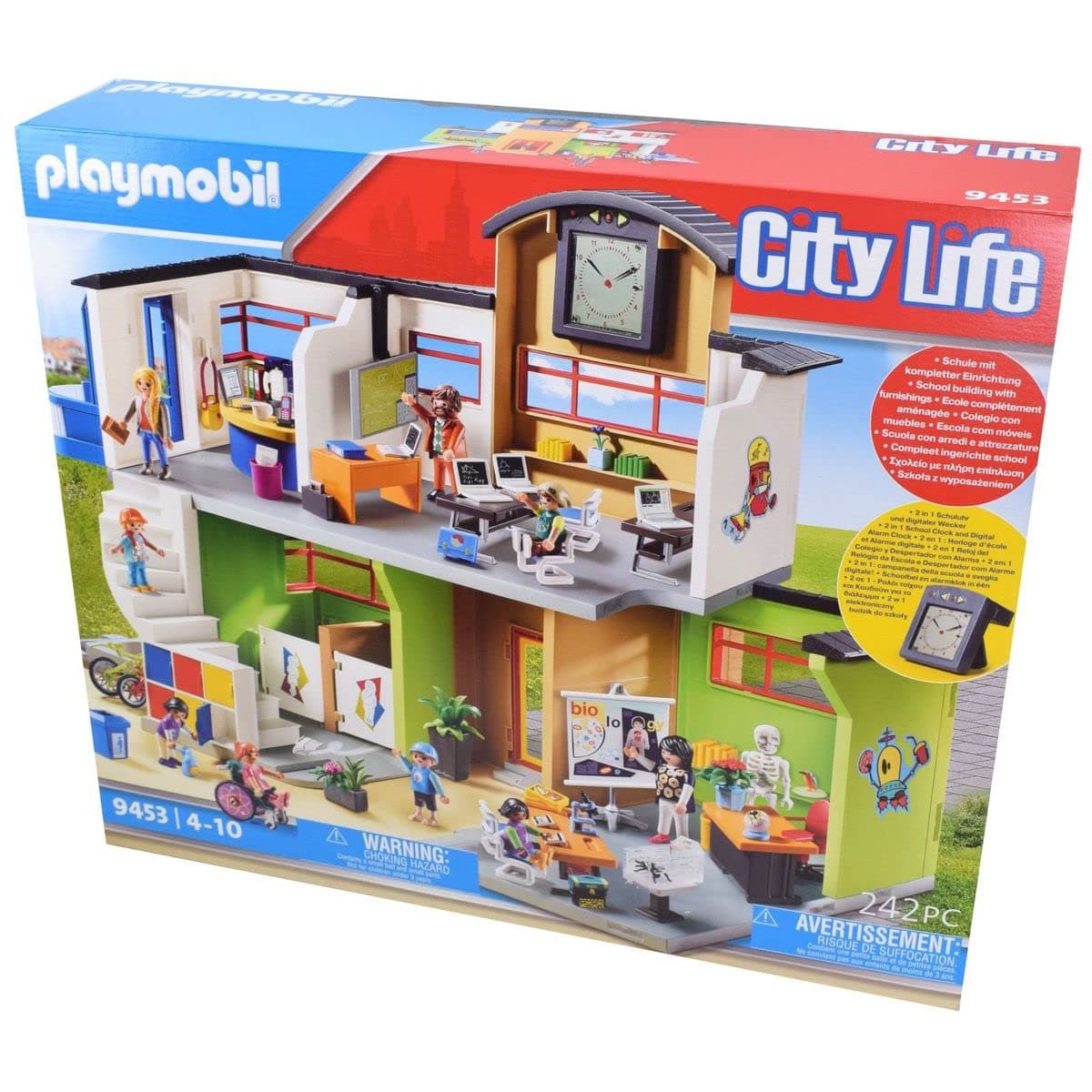 Playmobil 9453 Furnished School Building,Multicolor Pack of 242 Pcs