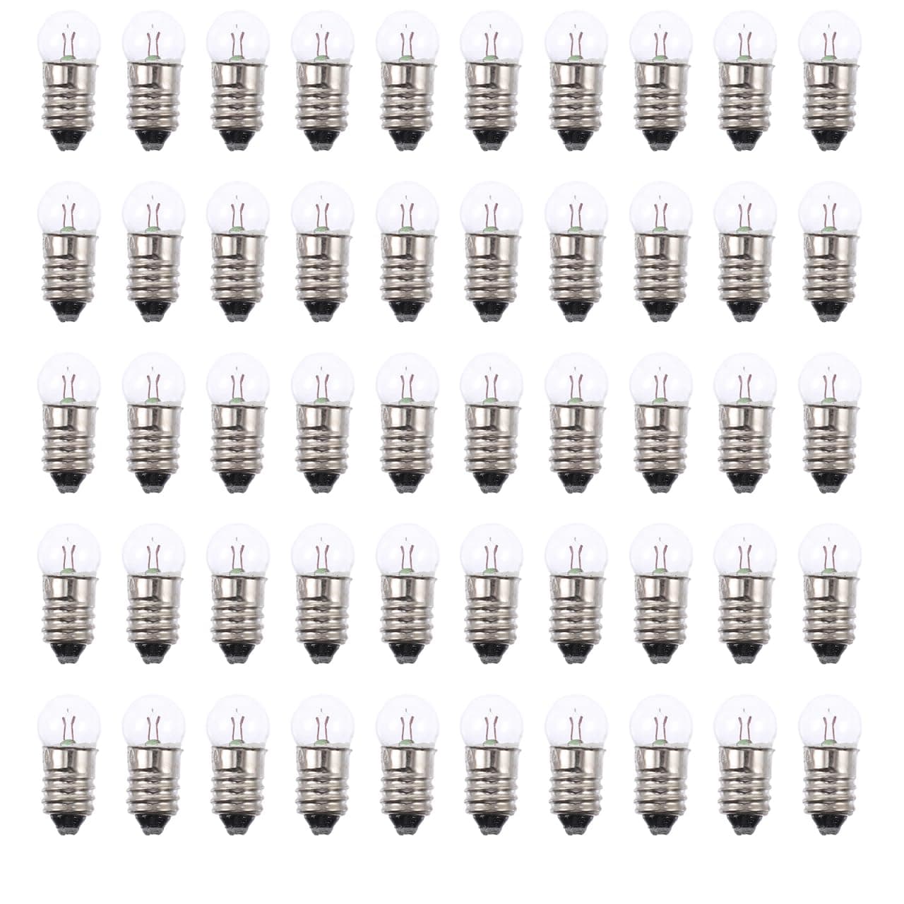 50pcs Miniature Round Light Bulb for Science Experiments Tiny Bulbs for Electricity Kits and School Projects