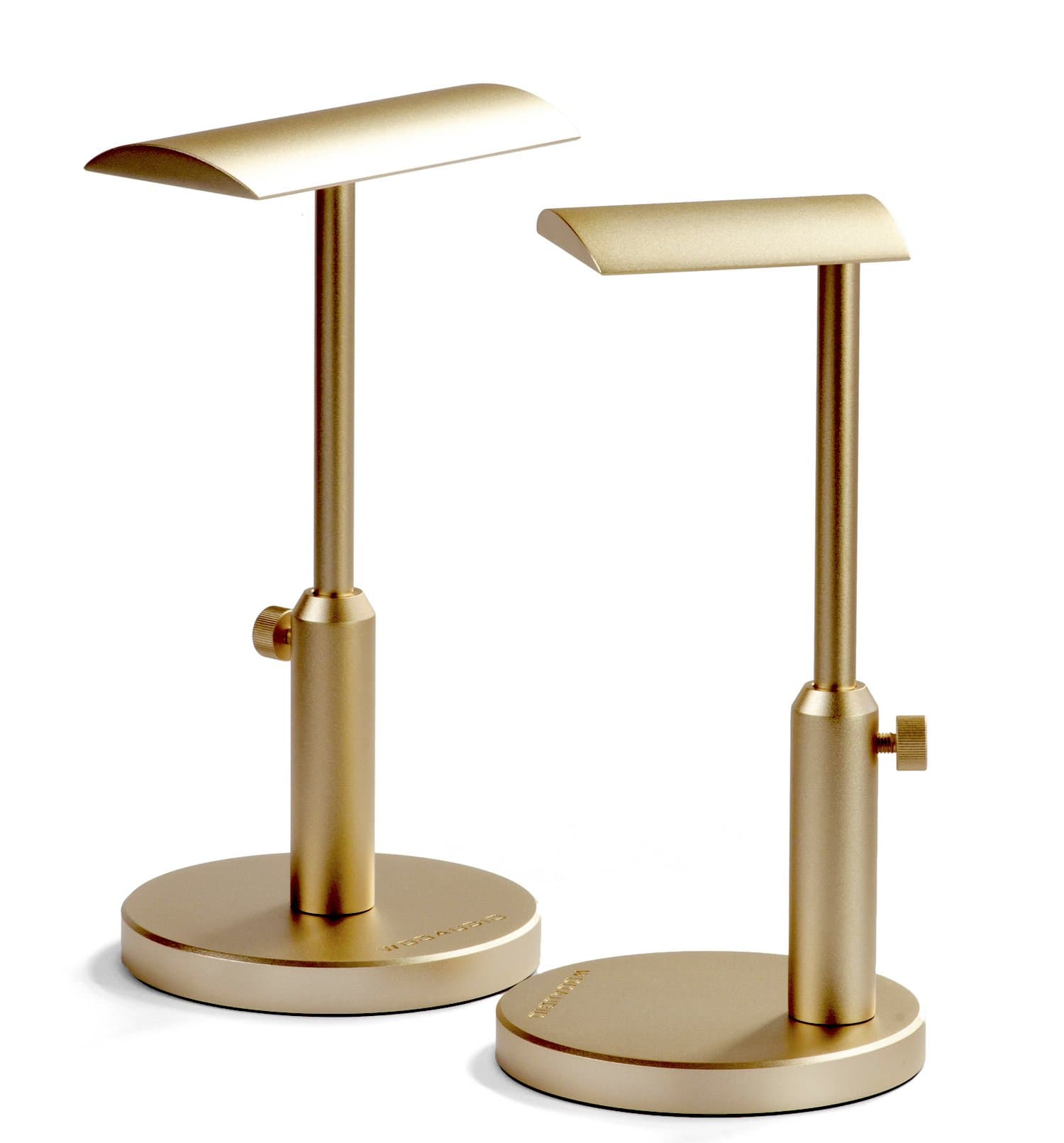 HPS-RG Universal Adjustable Height Aluminum Headphone Stand (Gold, Single)