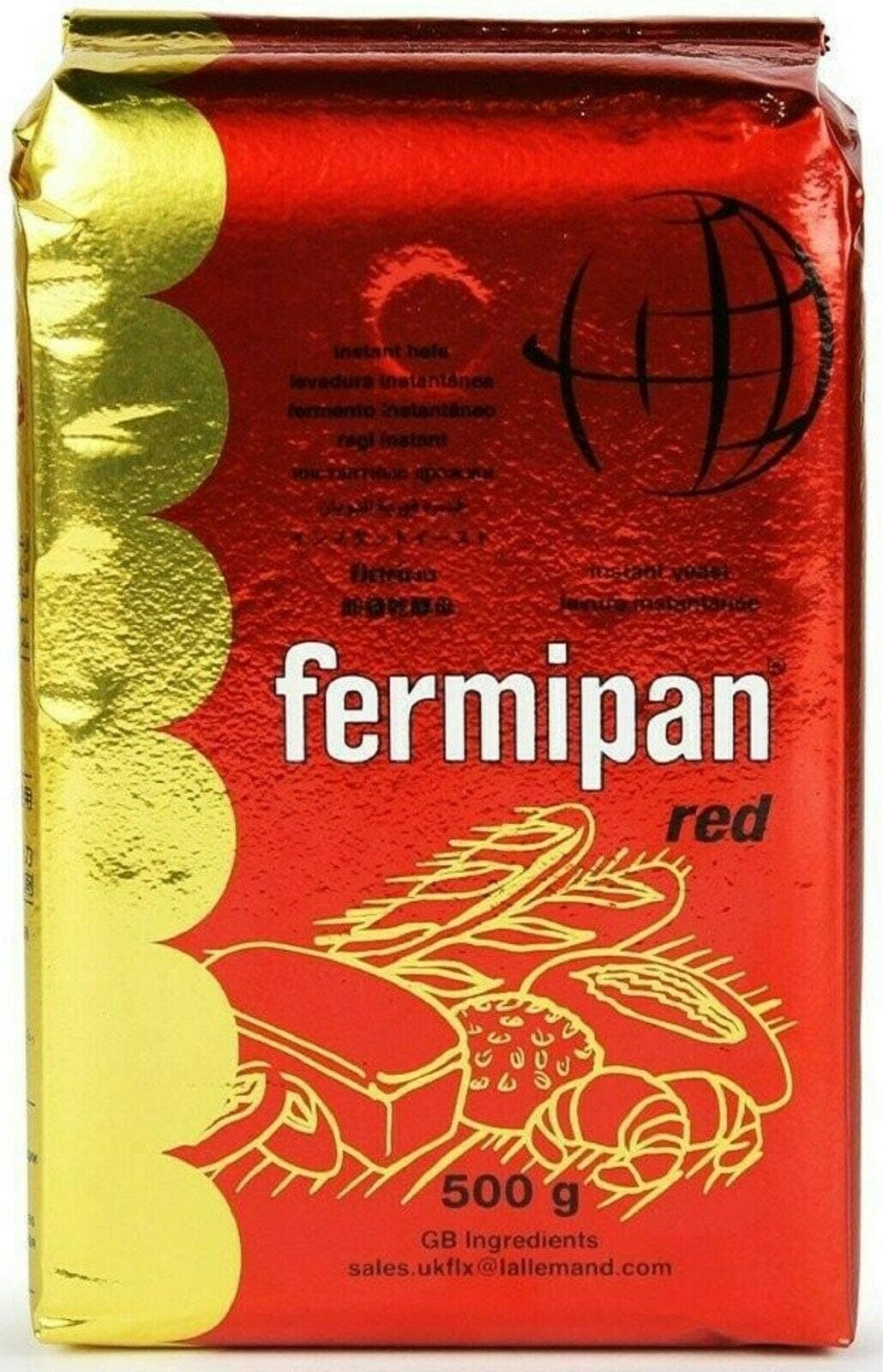 500g Fermipan Yeast Instant Dried Yeast Baker Bakery Baking Bread Dough Catering