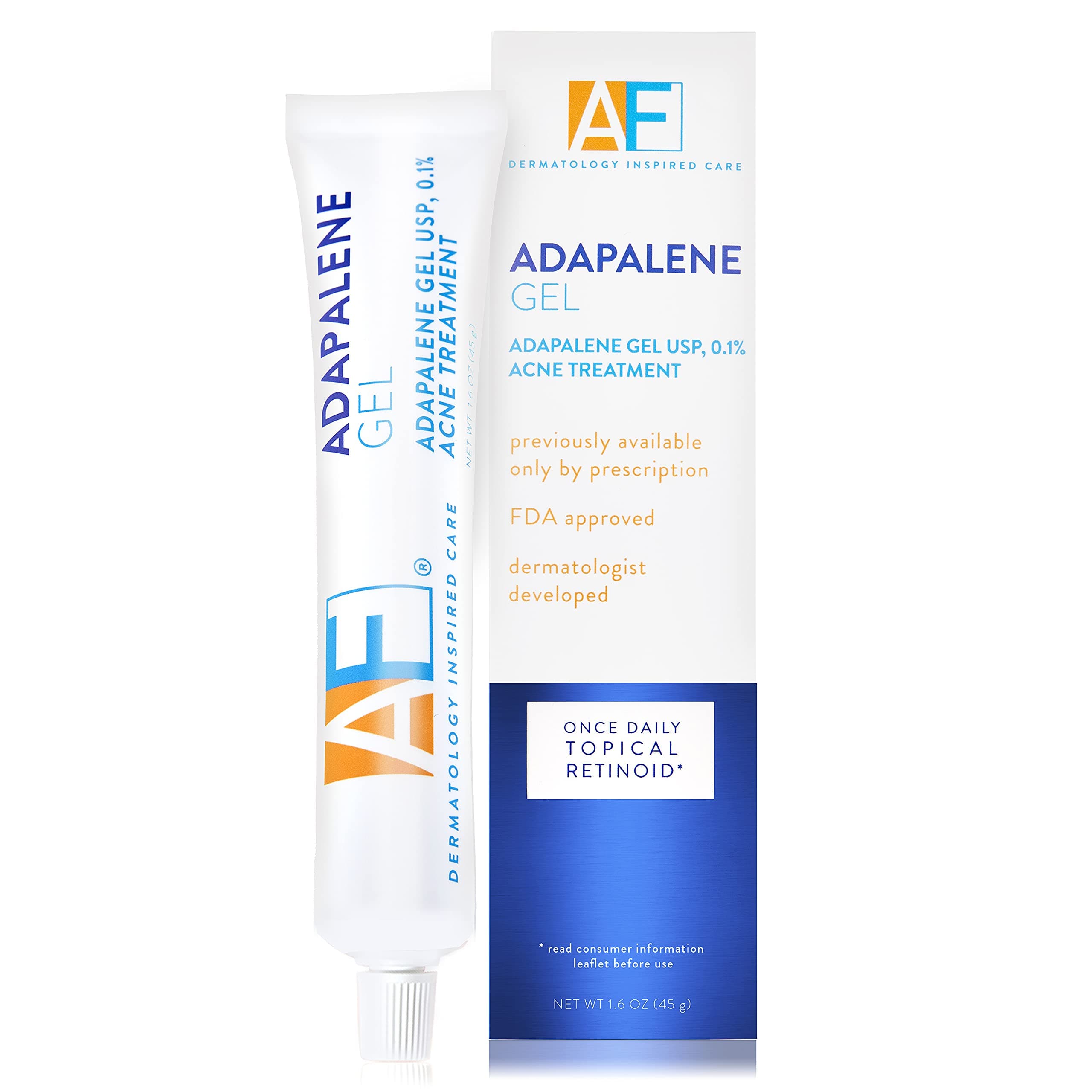 AcneFree Adapalene Gel 0.1%, Once Daily Topical Retinoid Acne Treatment, 30 Day Supply