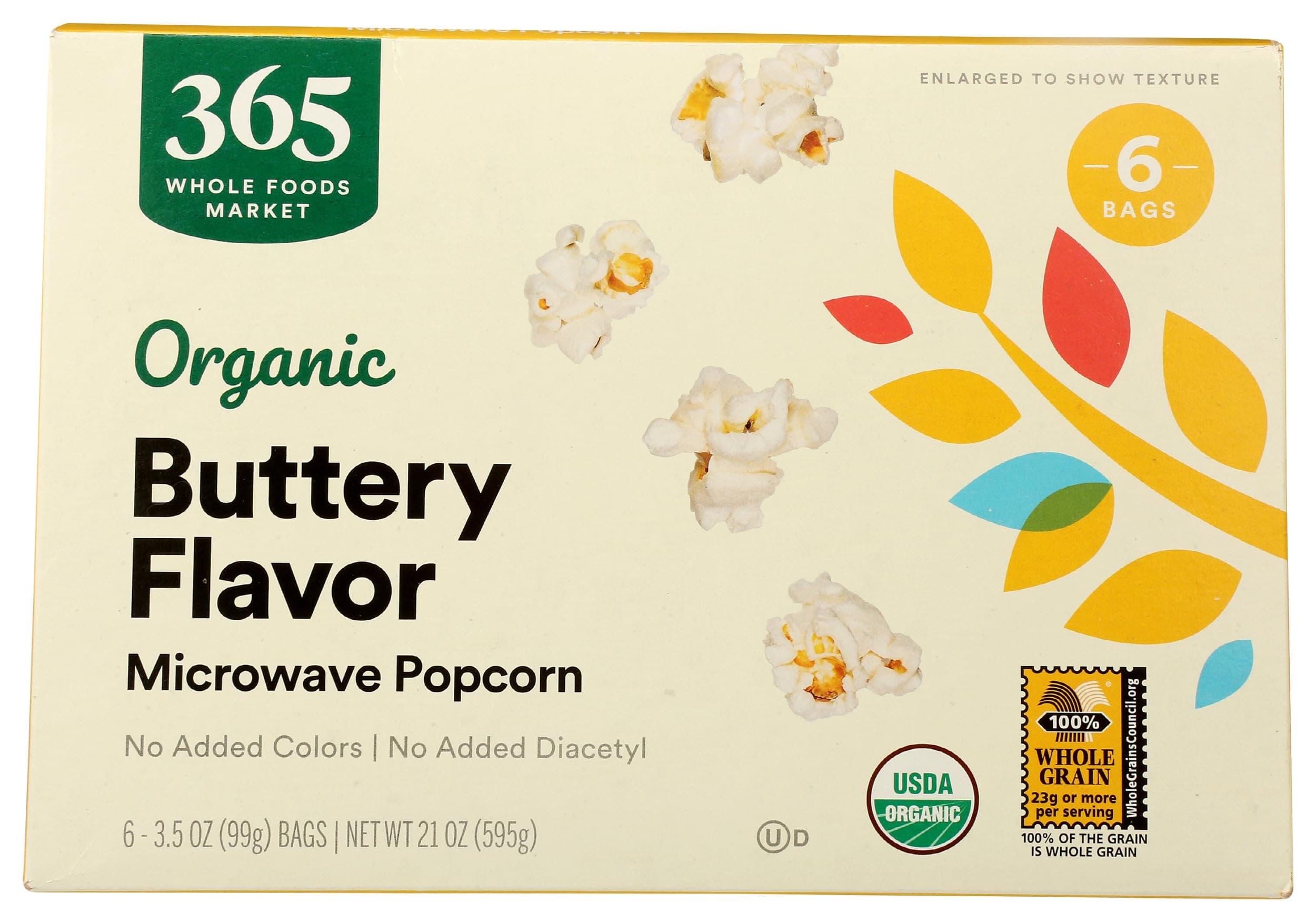 365 by Whole Foods Market, Organic Microwave Popcorn, 21 Ounce