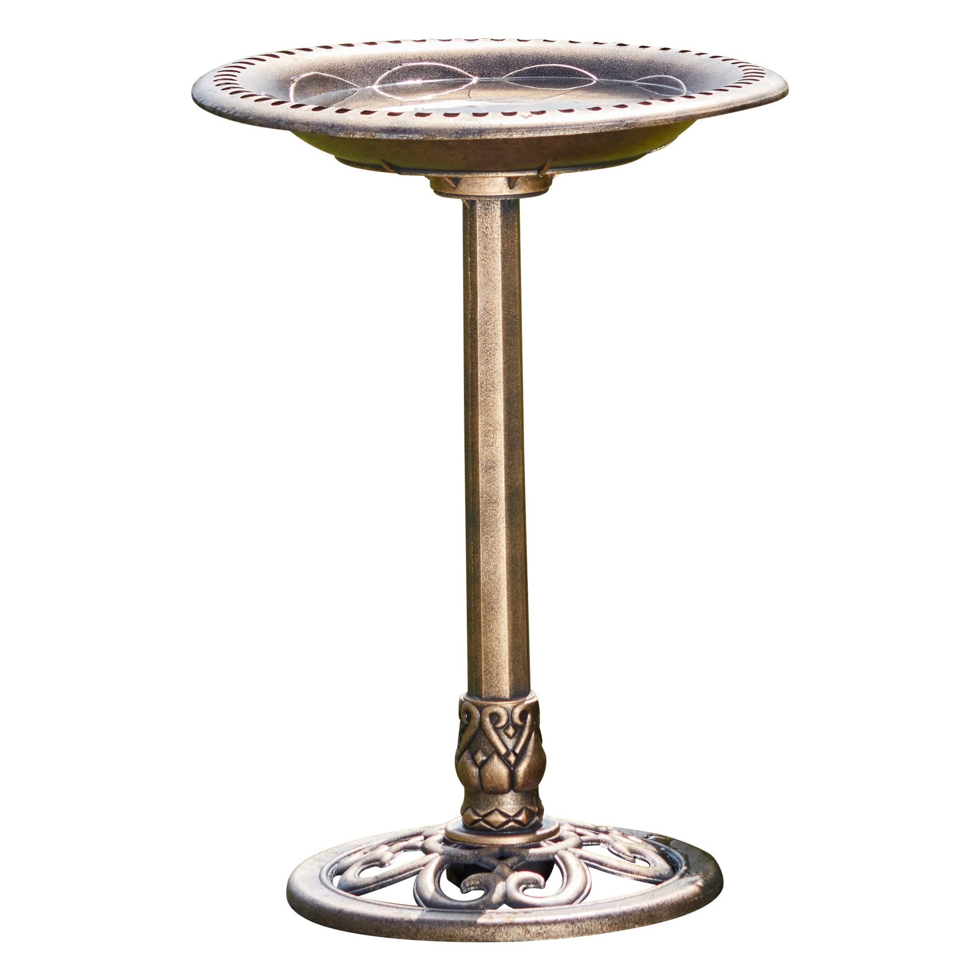 Garden Decor Bird Bath Ornamental Weather Resistant with Anchoring Pegs (Bronze)