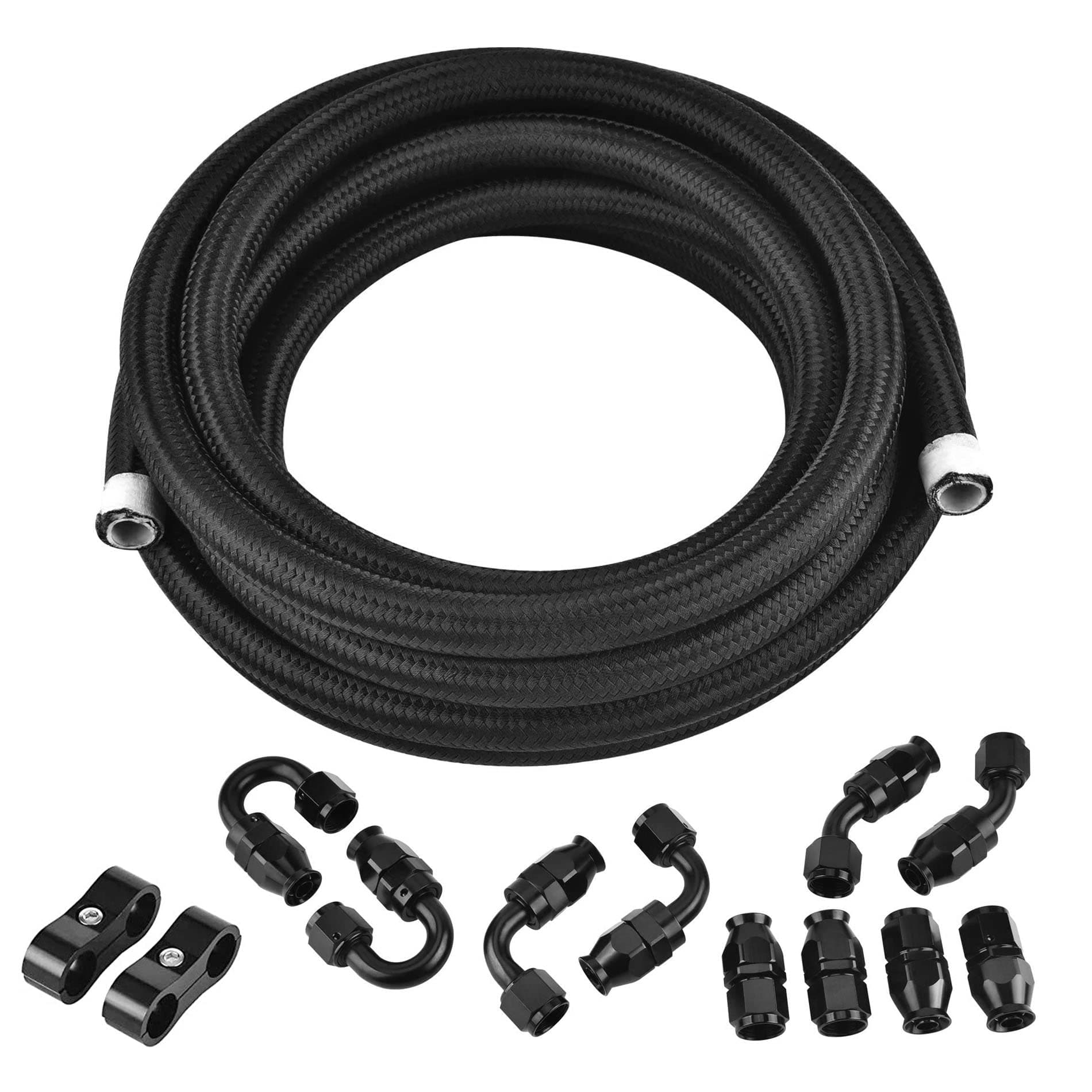 EVIL ENERGY 10AN PTFE Fuel Line Kit,AN10 E85 Nylon Braided Fuel Hose 16FT(1/2Inch ID)Global Recycled StandardGlobal Recycled StandardGlobal Recycled Standard