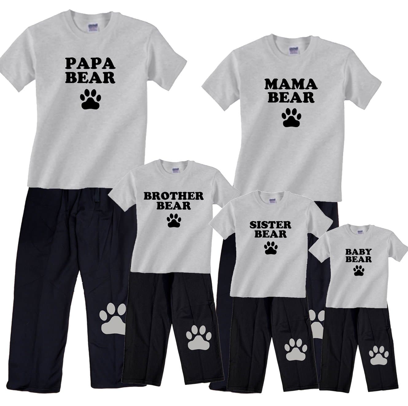 Bear Family Matching Pajamas & Kids Clothing Sets - Mama Bear, Papa Bear, More