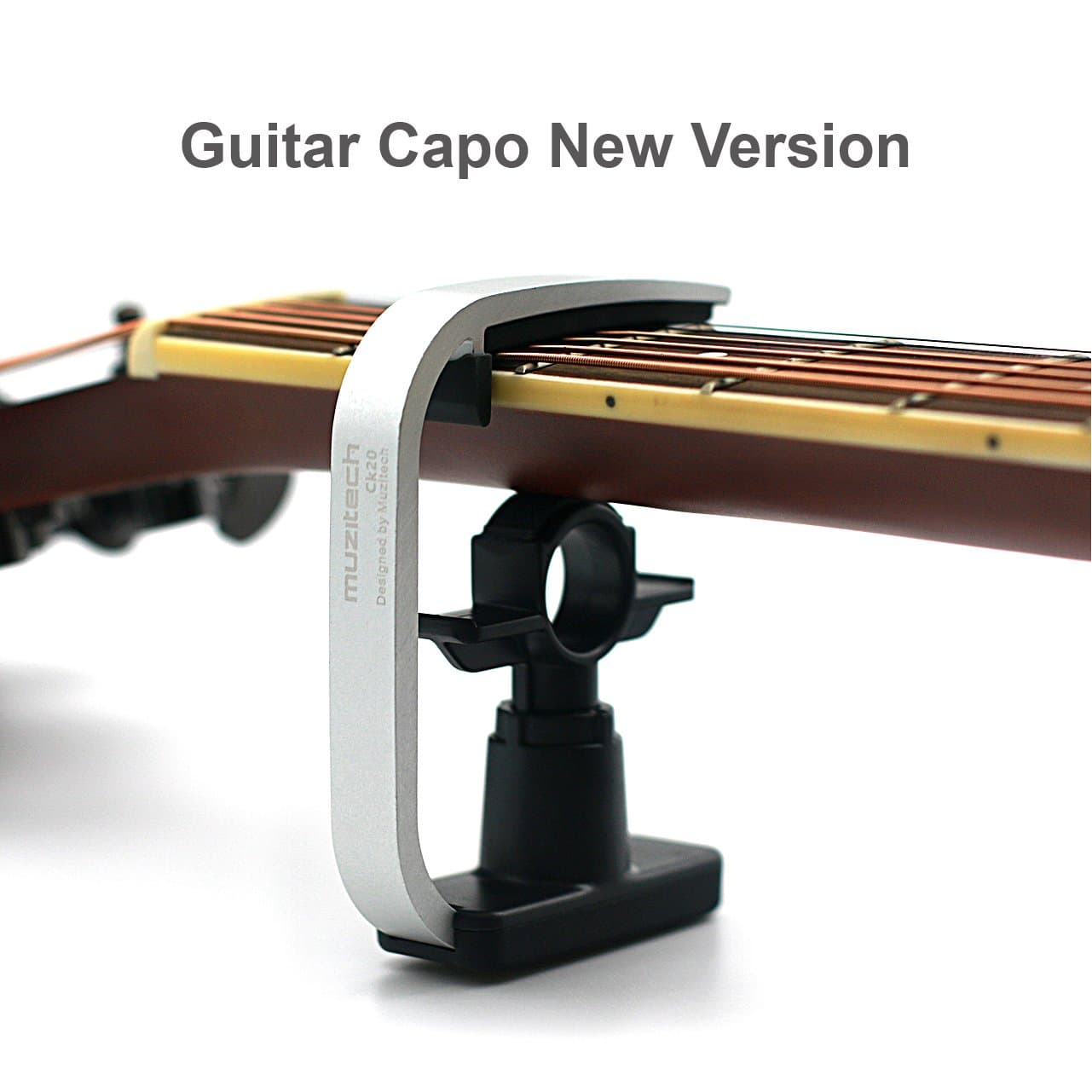 Metal Guitar Capo,Loftstyle 6 String Guitar Capo Professional Guitar Capo With Guitar Pick Of 3mm Deluxe 6 String Folk Guitar Capo Classic Guitar Capo Ukulele Capo Silver