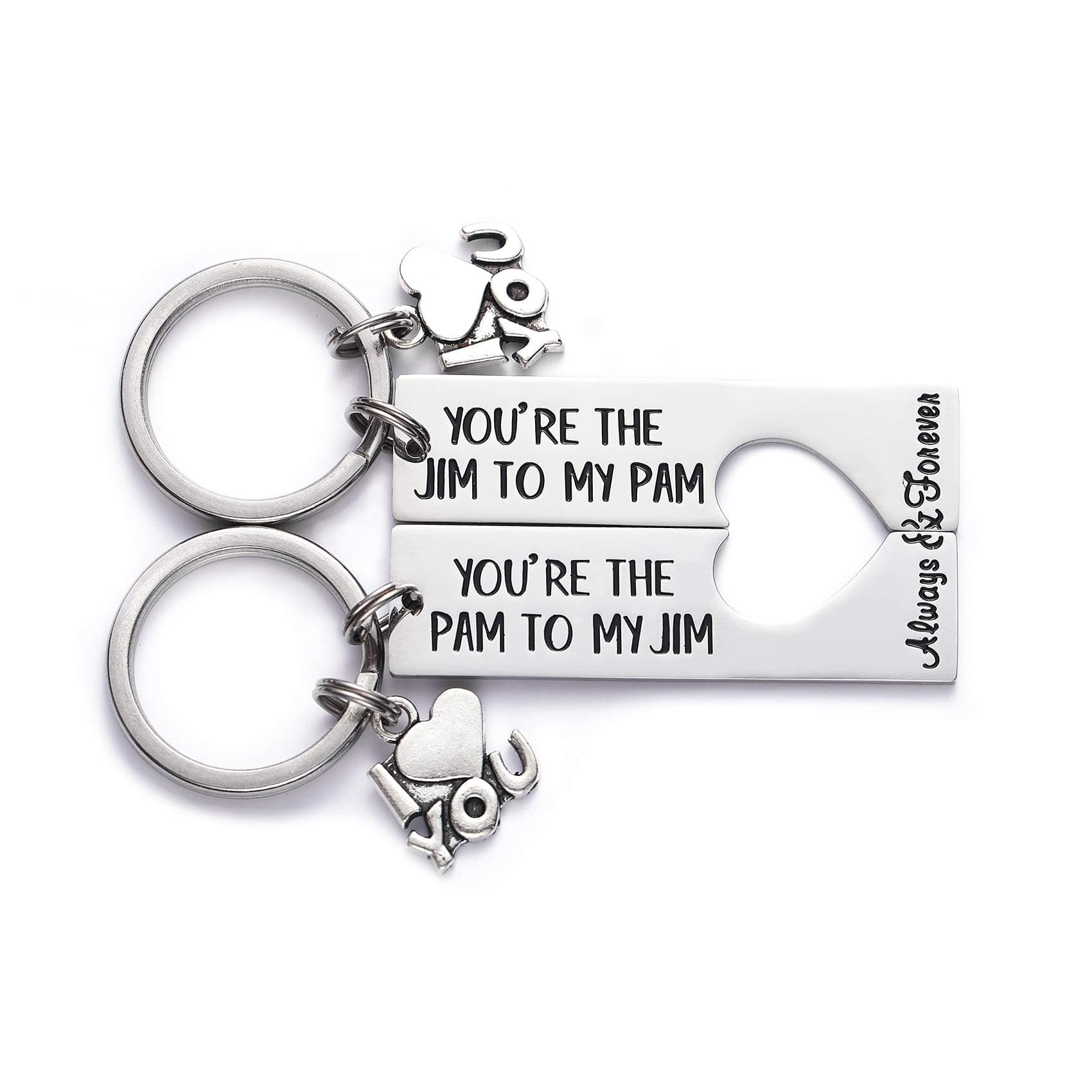 The Office Keychain Pam and Jim Keychain TV Show Inspired Boyfriend Girlfriend