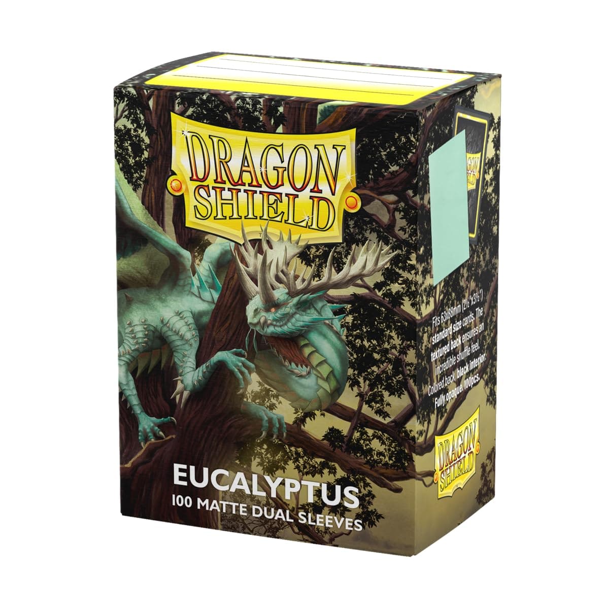 Dragon Shield | Matte Dual Standard Size Card Sleeves | 100 CT - Smooth & Tough Premium TCG Sleeves - Compatible with Pokemon, Flesh & Blood, One Piece & Magic the Gathering | Eucalyptus