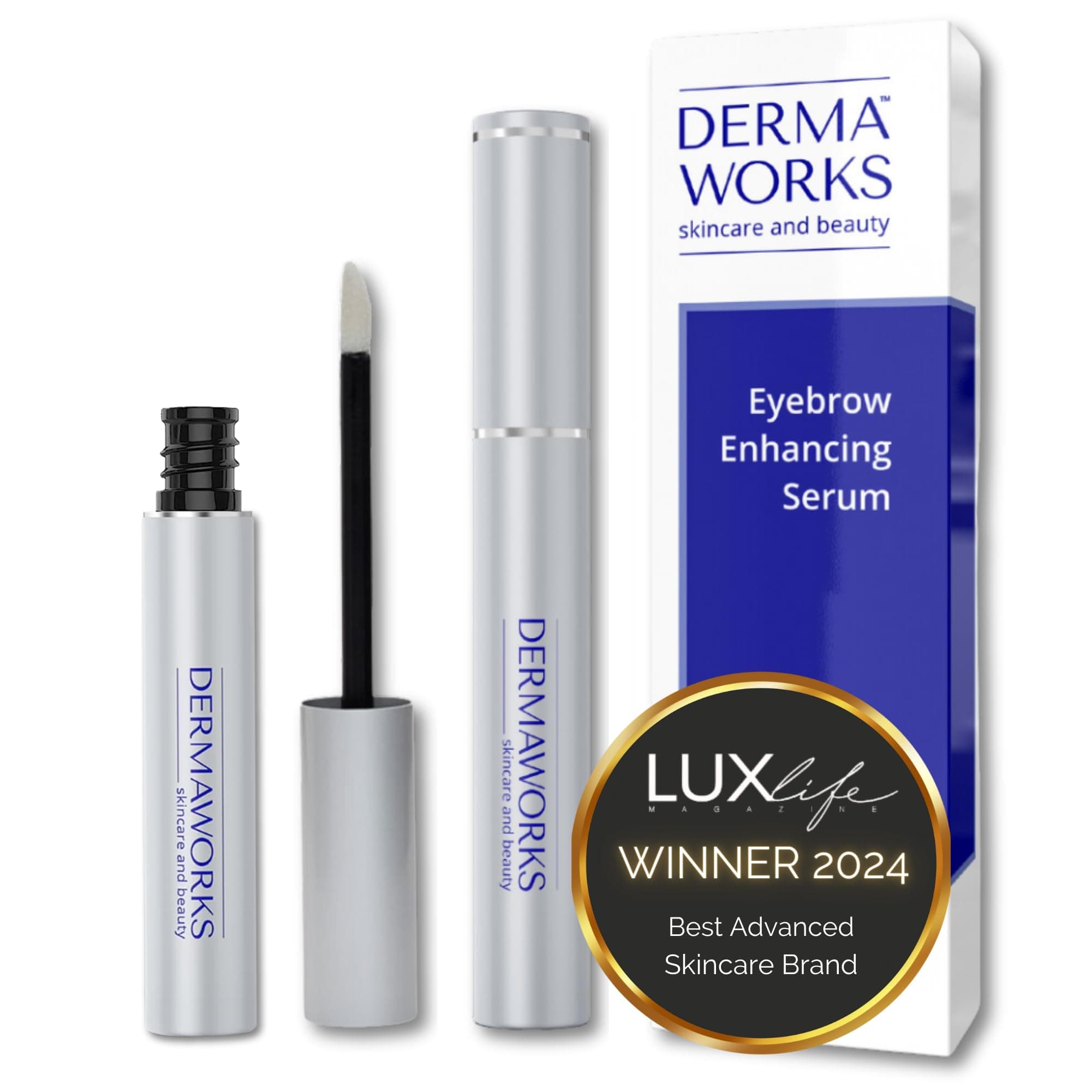 ADVANCED EYEBROW GROWTH SERUM – Eyebrow Serum to Grow Brows - Rapid Brow Growth Treatment - Brow Conditioner & Thickener - Suero para Cejas Crecimiento - Crecimiento de Cejas by DERMAWORKS