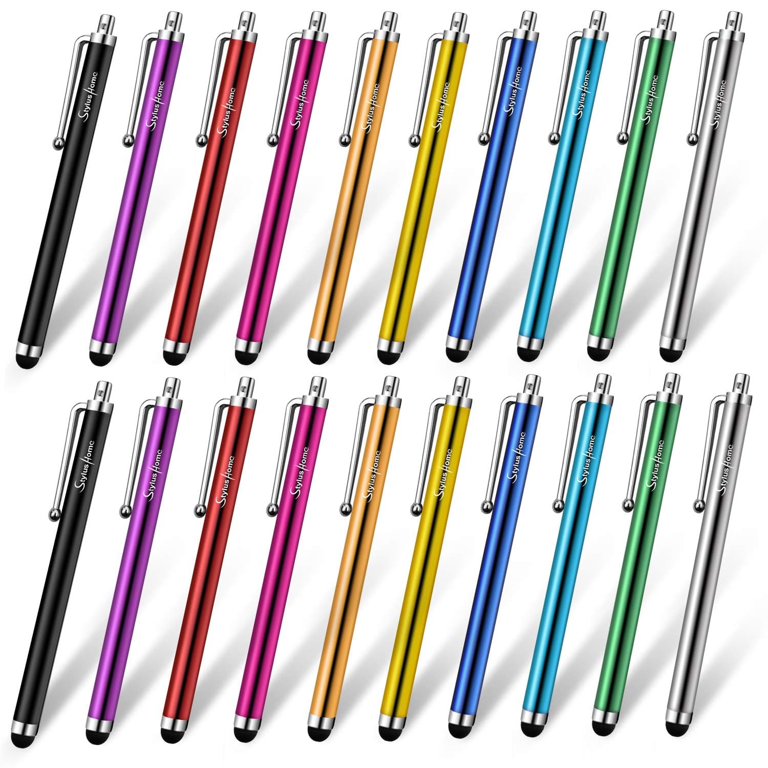 StylusHome Stylus Pens for Touch Screens, 20 Pack Universal Capacitive Precision Stylus Compatible with iPad iPhone Tablets Samsung Galaxy All Comprehensive Touch Screen Devices