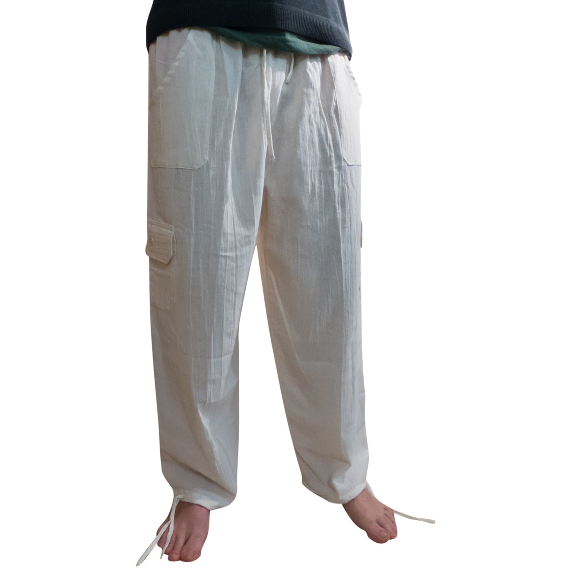 Tumia LACCotton Summer Ethically Traded Trousers, Elasticated Waist, Pockets, from Ecuador by Tumia