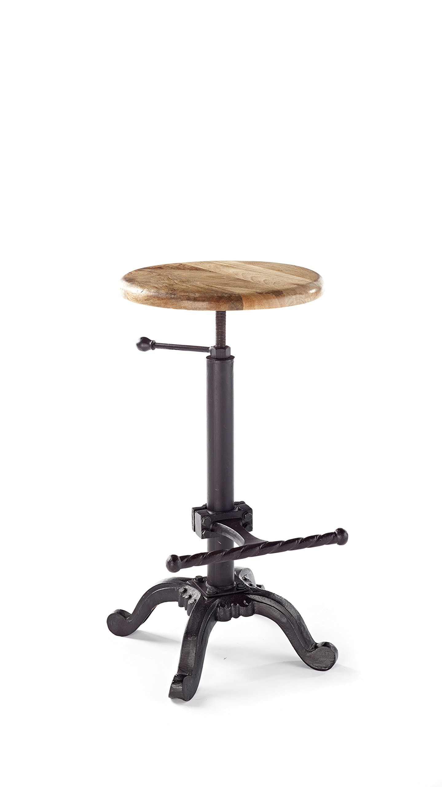 Elm home and garden Retro Vintage Rustic Designer Kitchen Pub Bar stool with solid wooden top