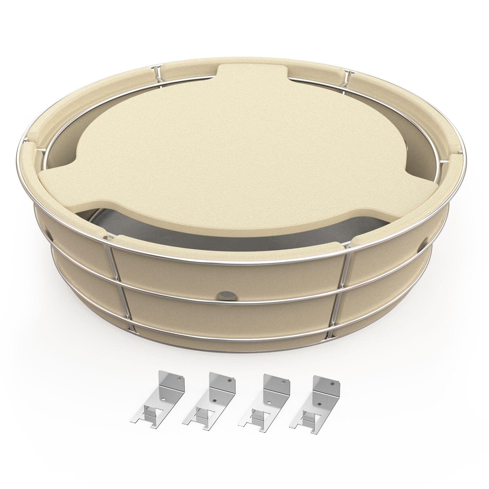 onlyfire Stainless Steel Charcoal Ash Basket, Charcoal Firebox Set with Heat Deflector for Weber 22-inch Kettle Charcoal Grills