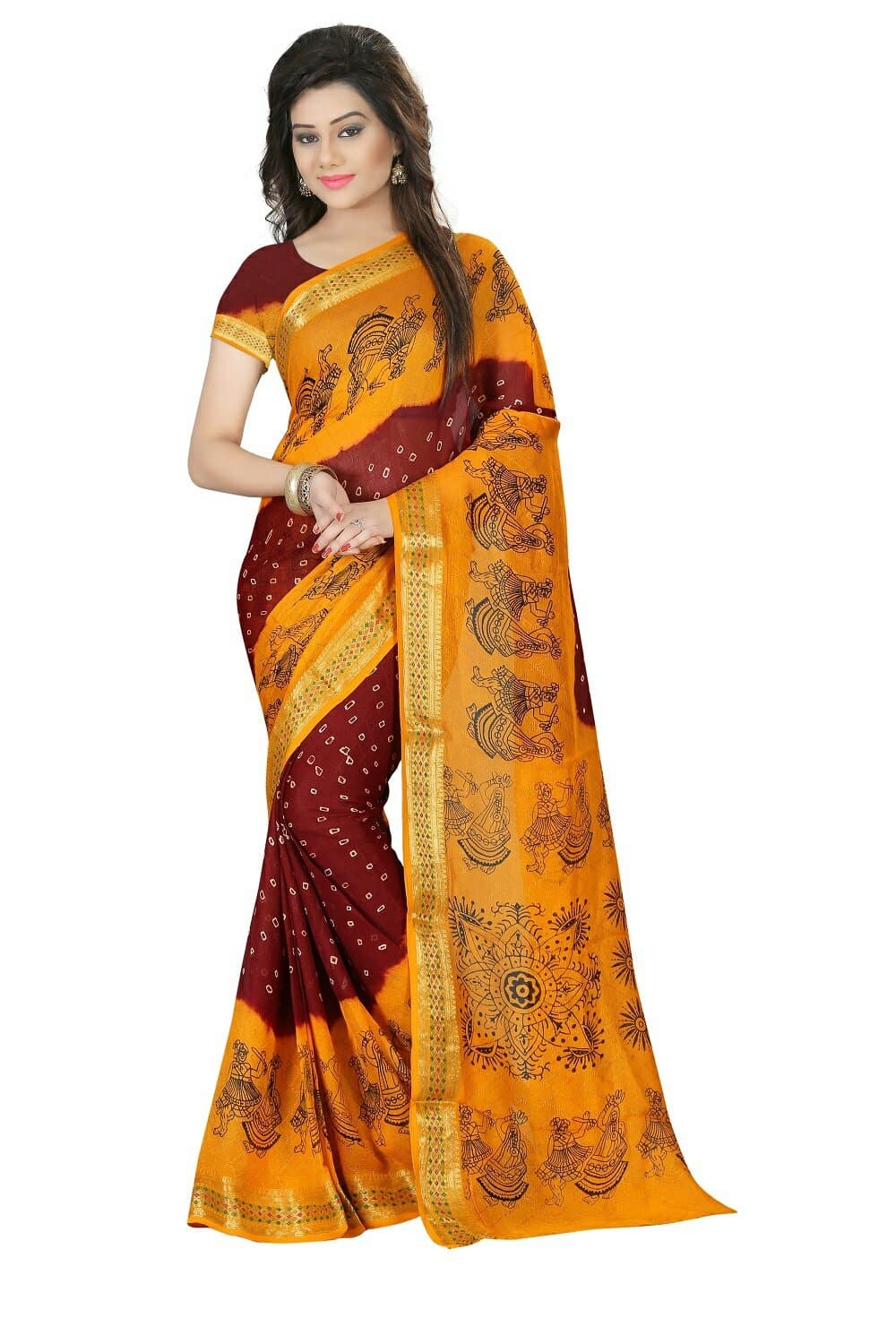 Skyzone Group Cotton Silk Saree (Ffsaja-01_Multi Color)
