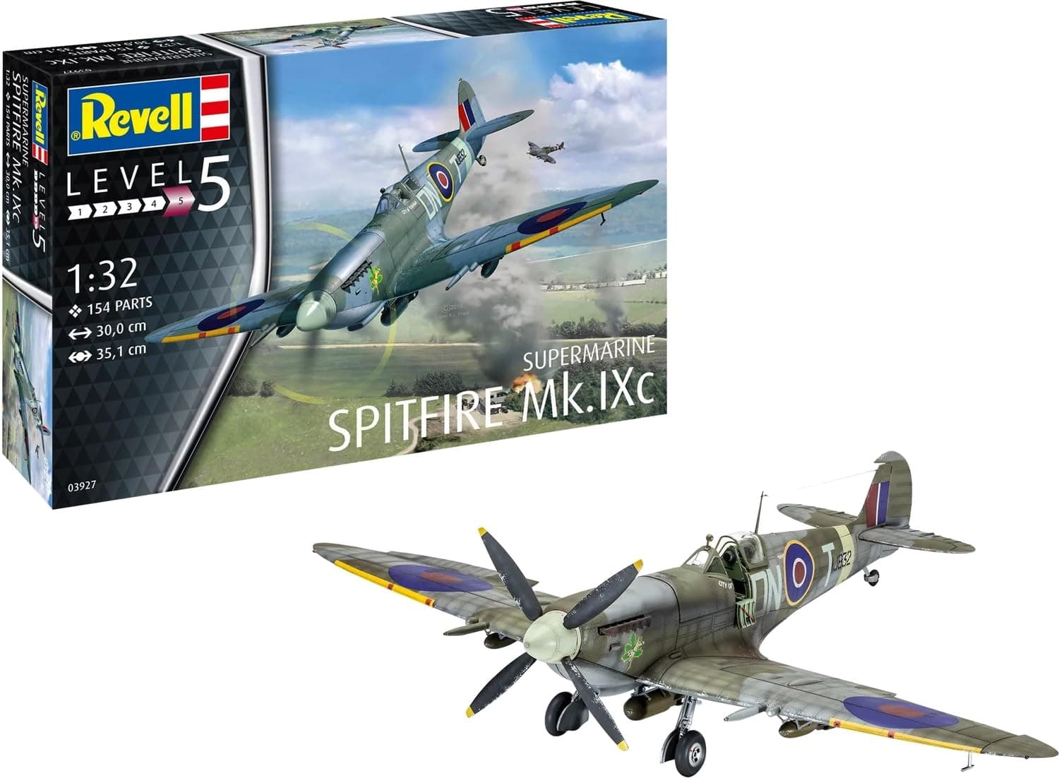 Revell 03927 Supermarine Spitfire Mk.IXc 1:32 Scale Unbuilt/Unpainted Plastic Model Kit