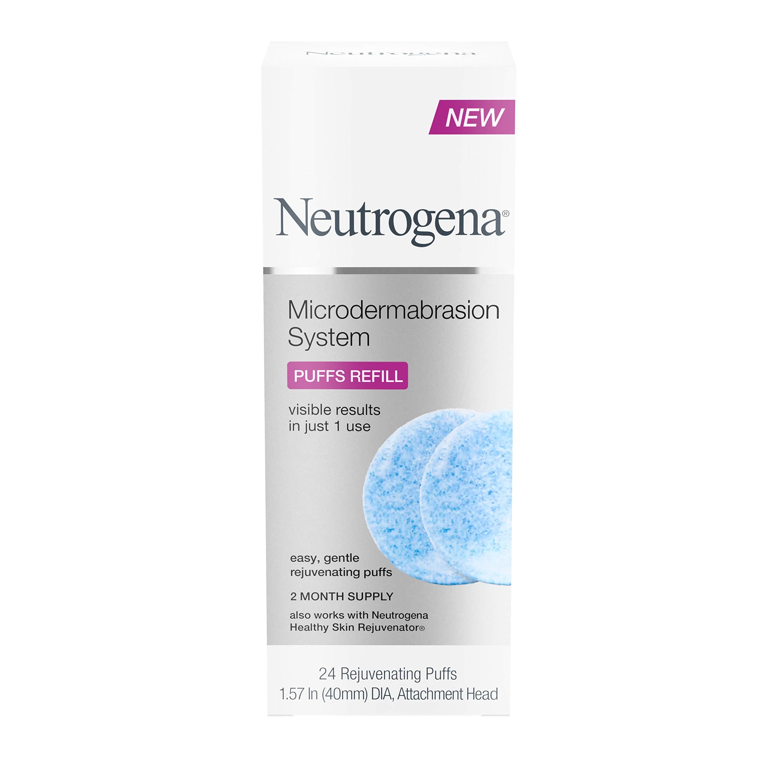 Neutrogena Microdermabrasion System Puff Refills, Exfoliator face scrub with Glycerin, wrinkle remover, 24 ct