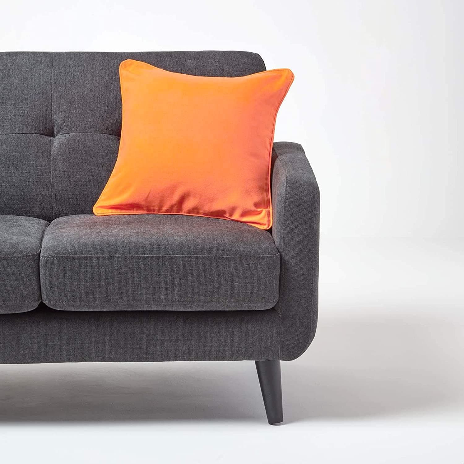 aurave Cotton 220 TC Cushion Cover (16"x16"_Orange)