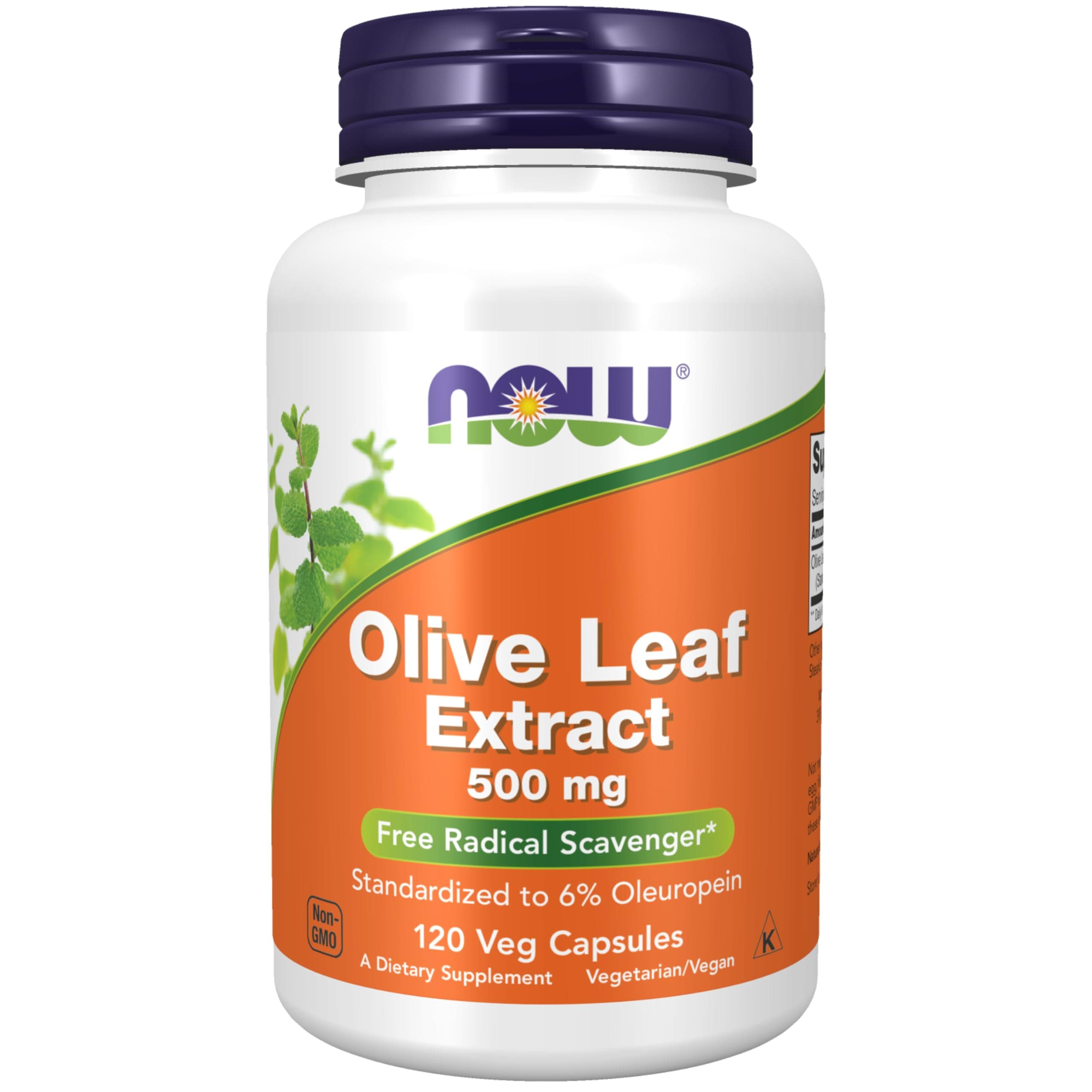Now Foods Olive Leaf Extract, 500 mg 120 Vegetable Capsules
