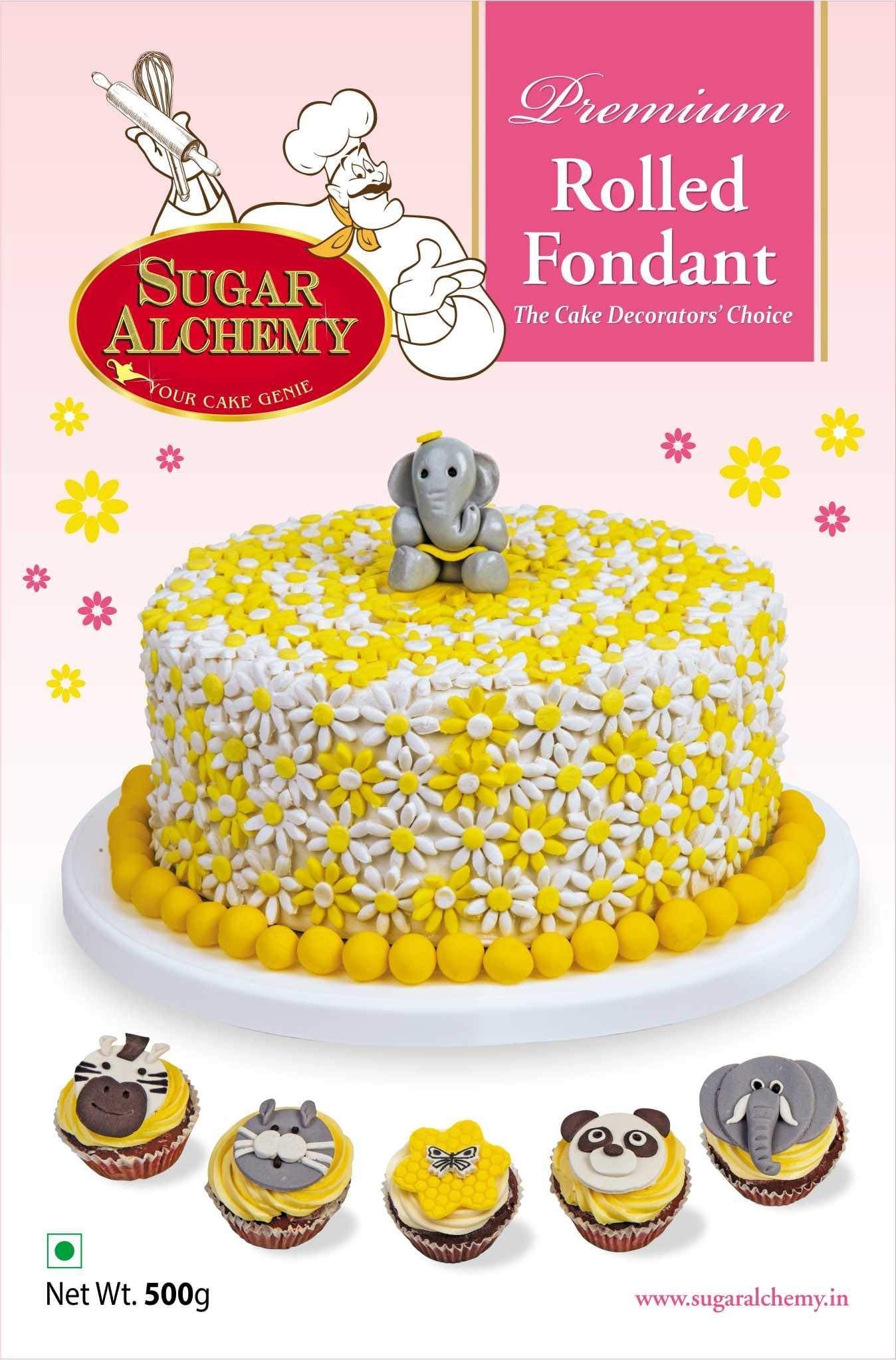 Sugar Alchemy® Fondant or Sugar Paste: 500g Red (Gold, 9 Colors, 4 Flavors & Sparkle Range, ₹140-550)