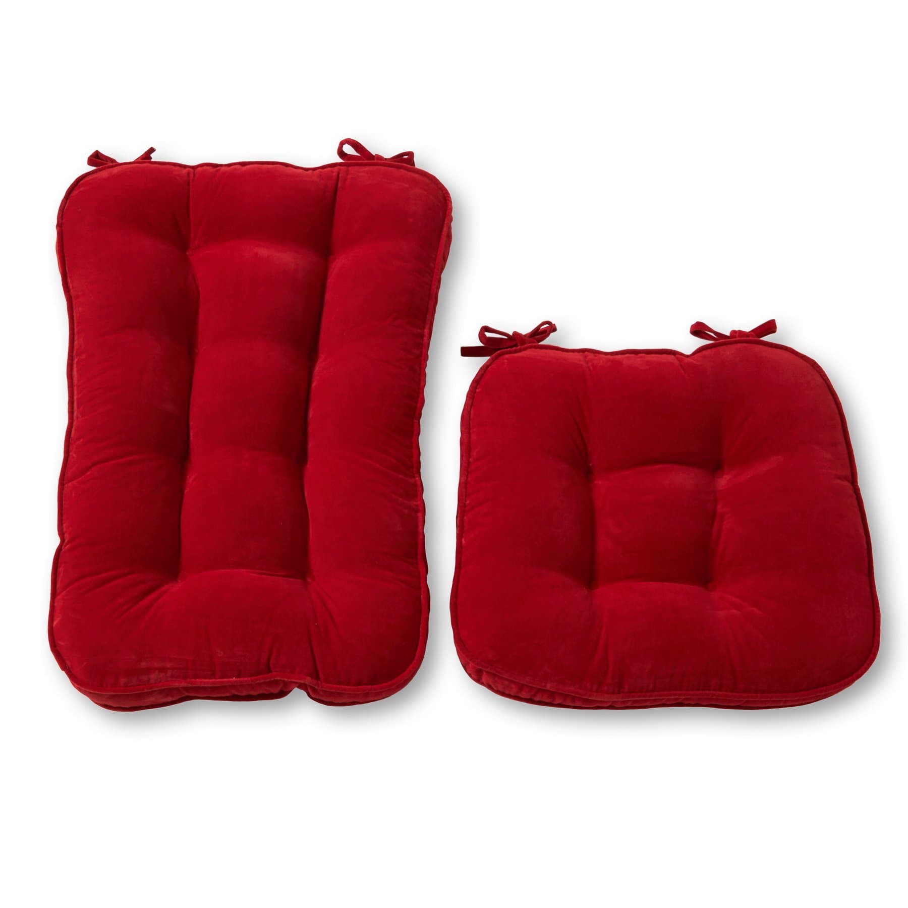 Greendale Home Fashions Jumbo Rocking Chair Cushion Set Hyatt Fabric, Scarlet