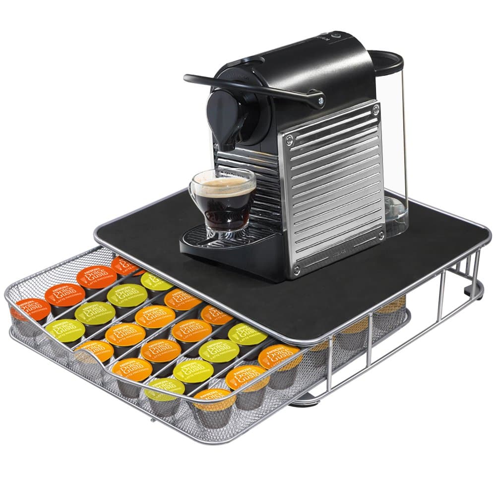 Outdoortips 32pcs Coffee Pods Capsule Revolving Rack Stand Holder for Dolce Gusto Pod