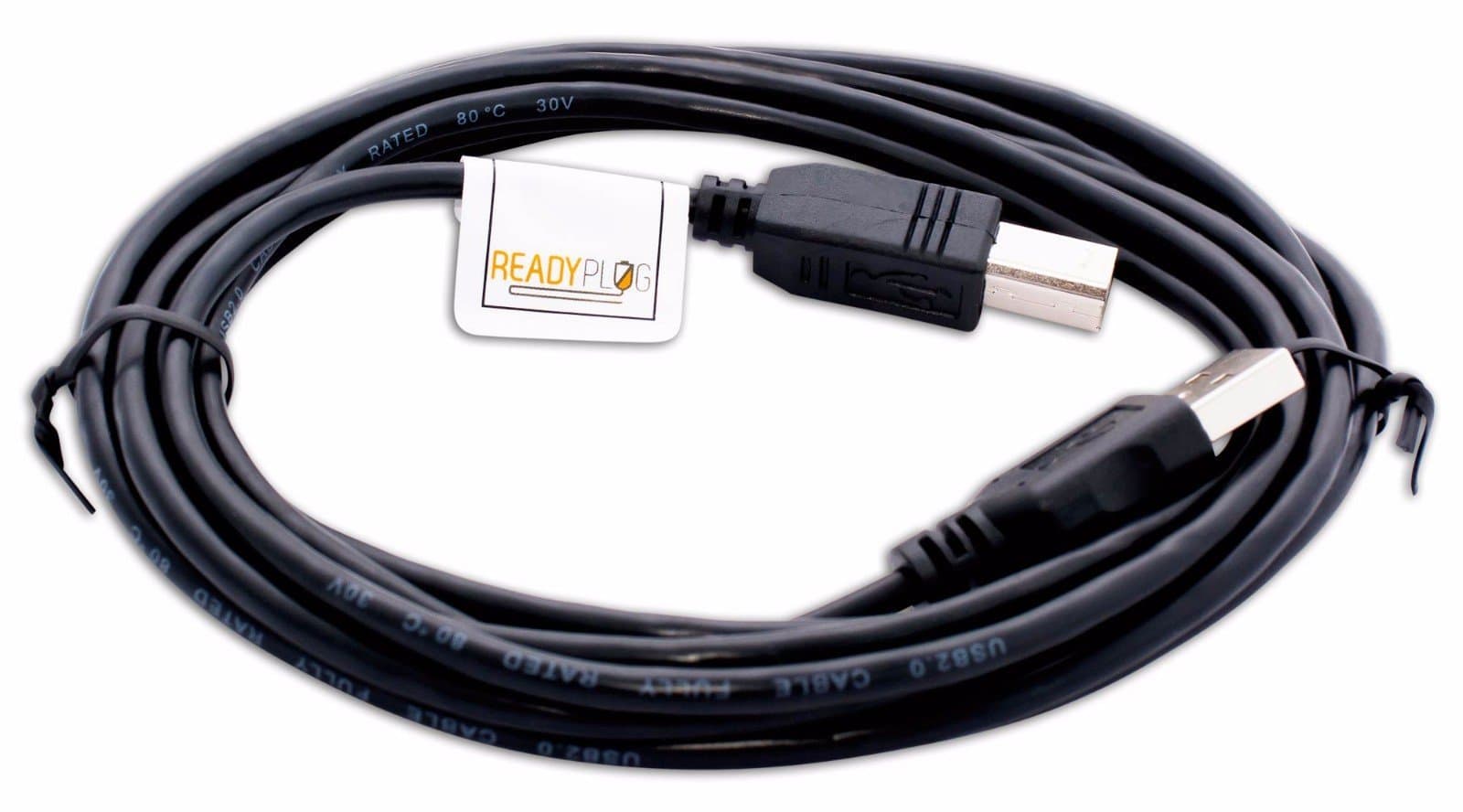 ReadyPlug USB Cable Compatible with HP Photosmart C7280 All-in-One Printer (10 Feet, Black)